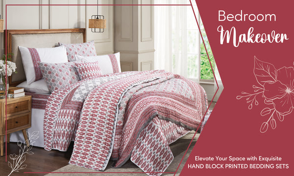 Bedroom Makeover: Elevate Your Space with Exquisite Hand Block Printed Bedding Sets
