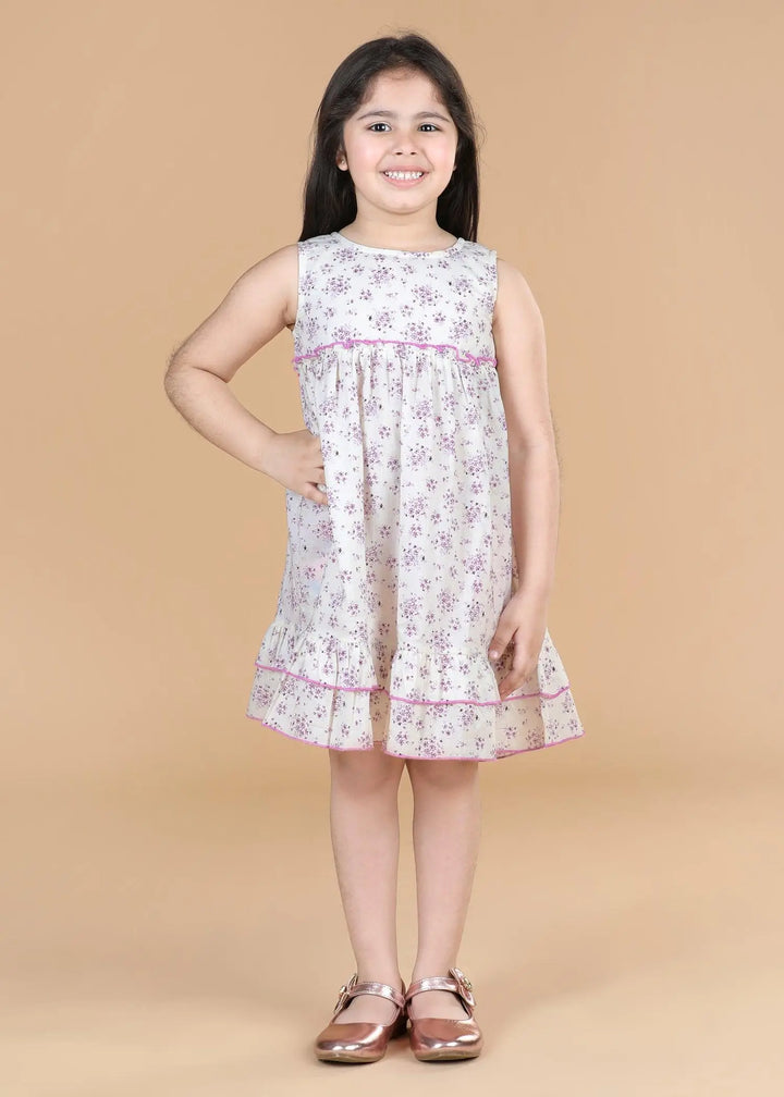 Creme Cotton Sofia Dress Girls (6 Months -12 Yrs)