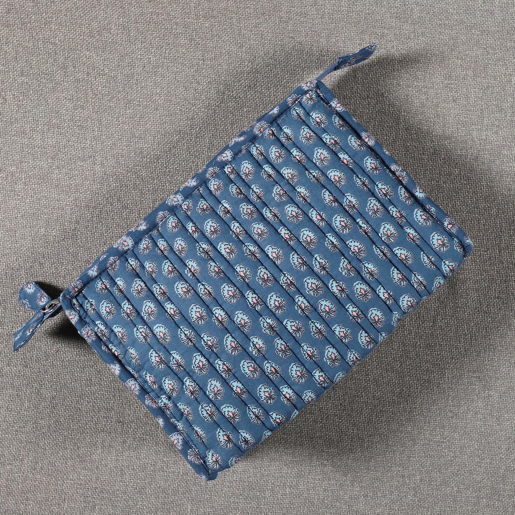 Buti Blue Quitlted Cotton Toilet Bag Ratan Texprocess Pvt. Ltd