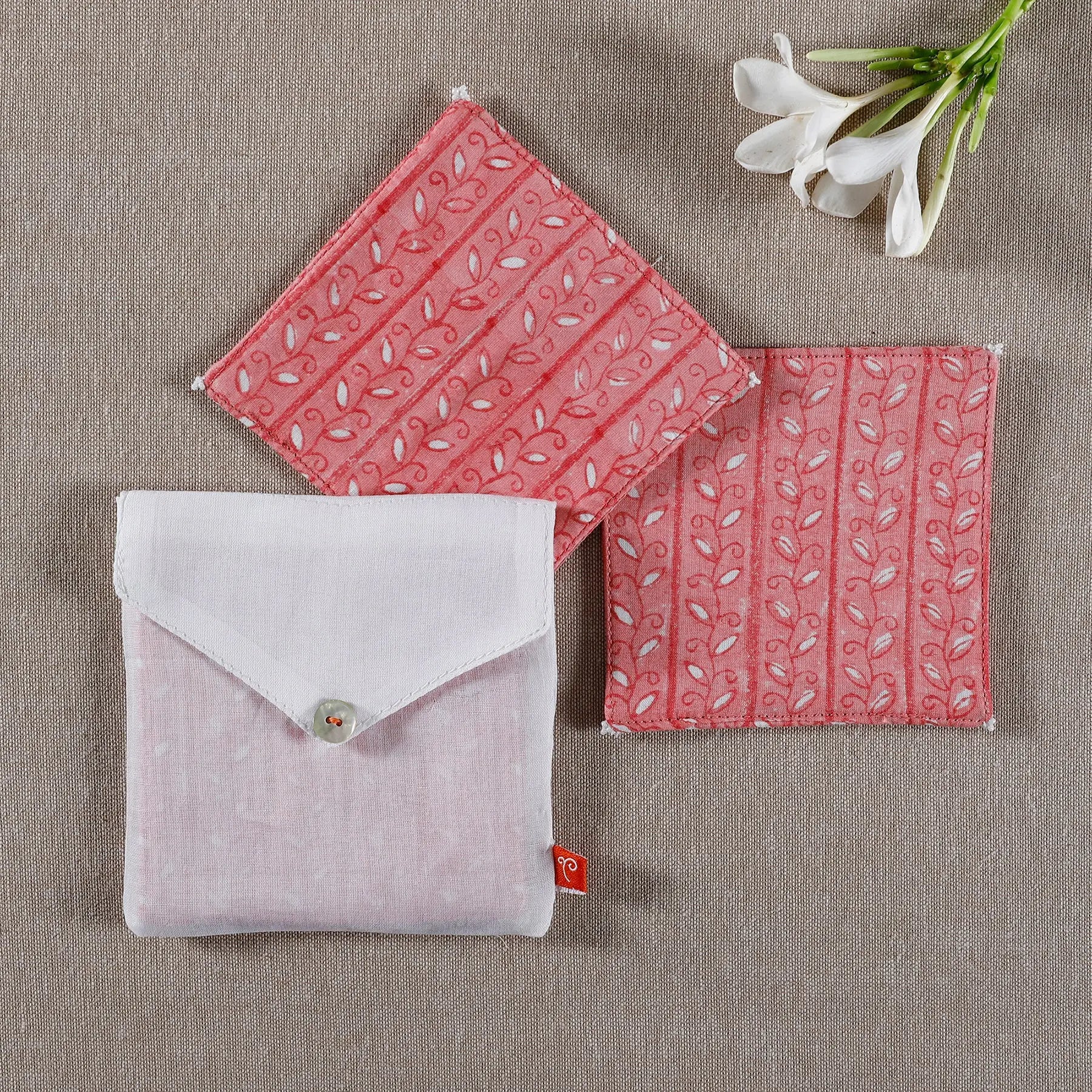 Bel Coral Cotton Coaster (Set Of 4)