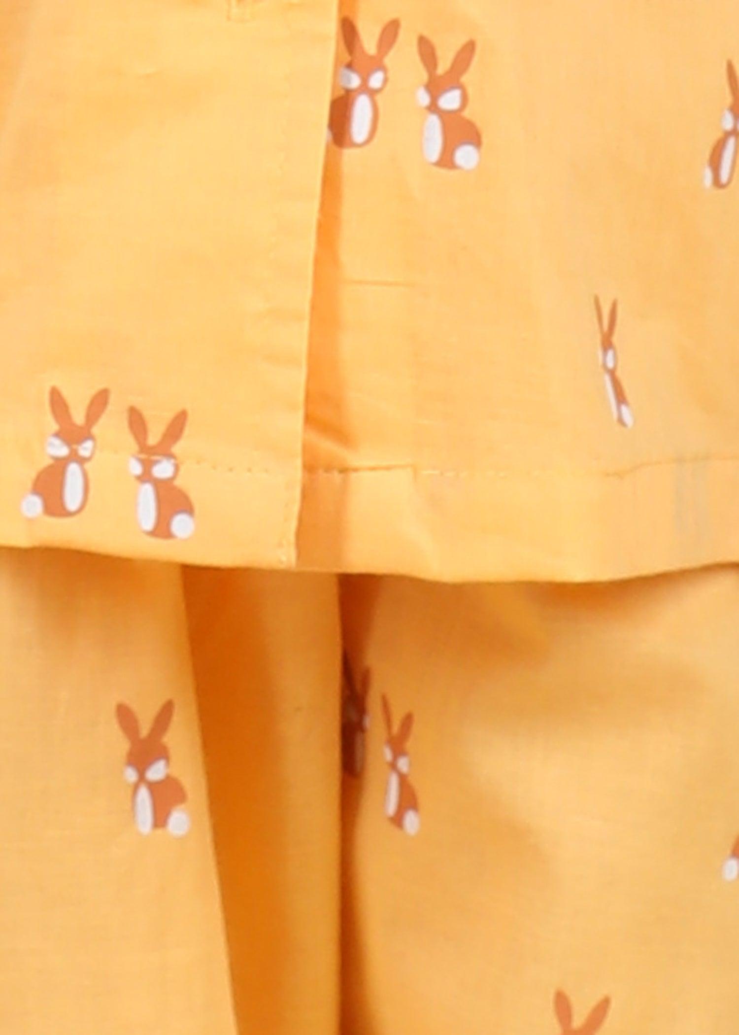 Rabbie Honey Half Sleeves Cotton Girl's Nightsuit (1-12 Yrs) Ratan Texprocess Pvt. Ltd