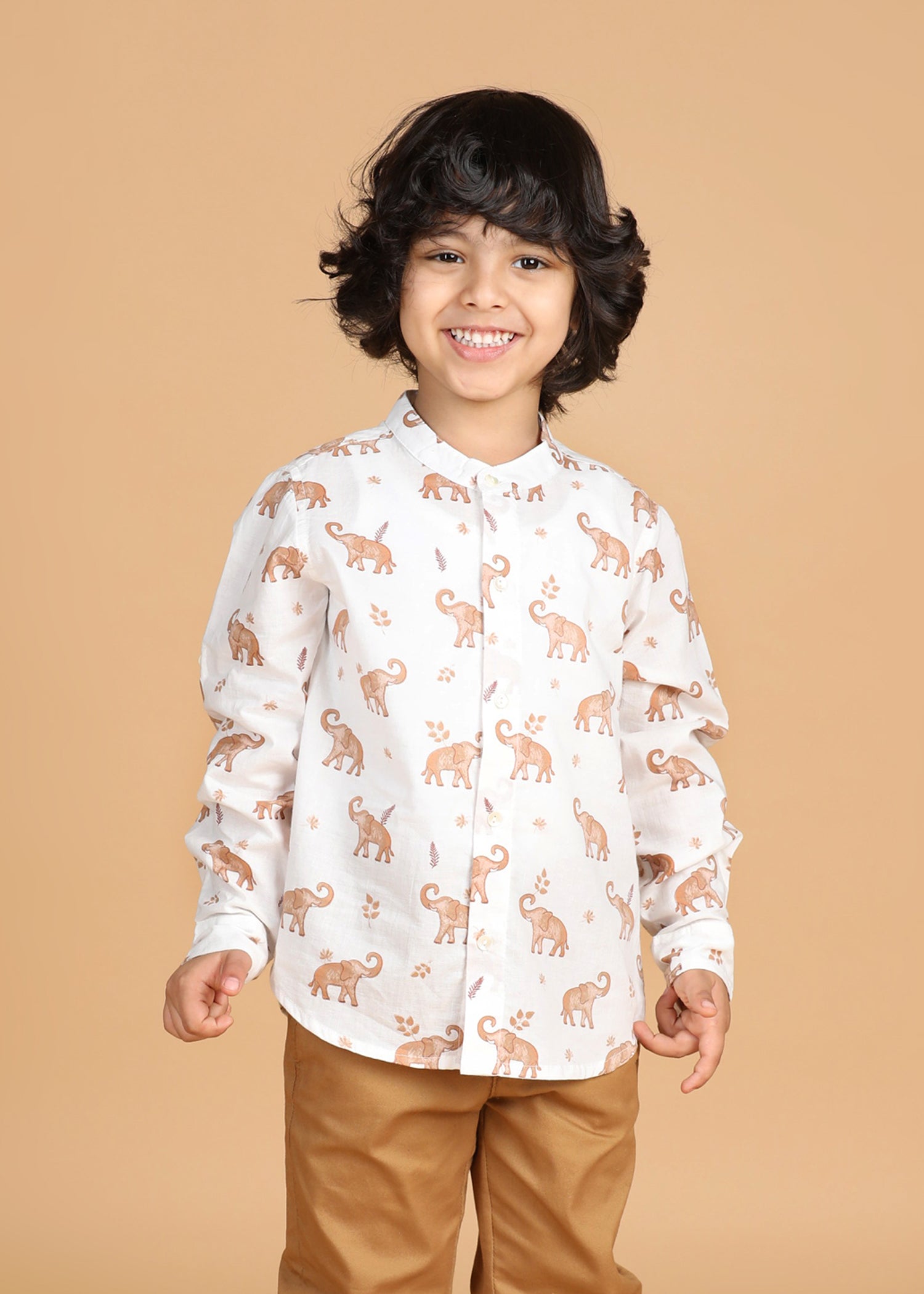 Airawat White Cotton Boys Shirt (6 Months-12 Years)
