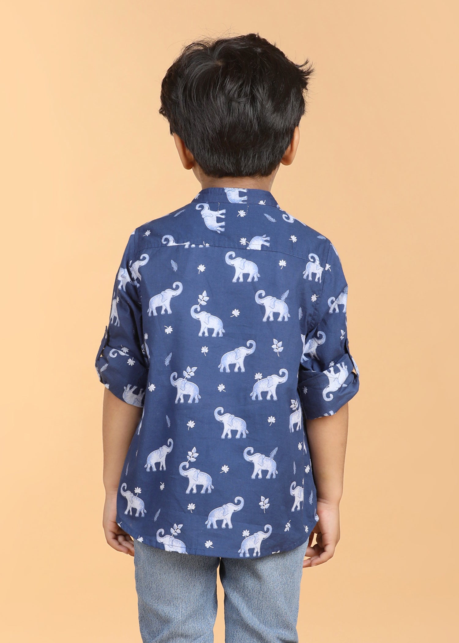 Airawat Navy Cotton Boys Shirt (6 Months-12 Years)