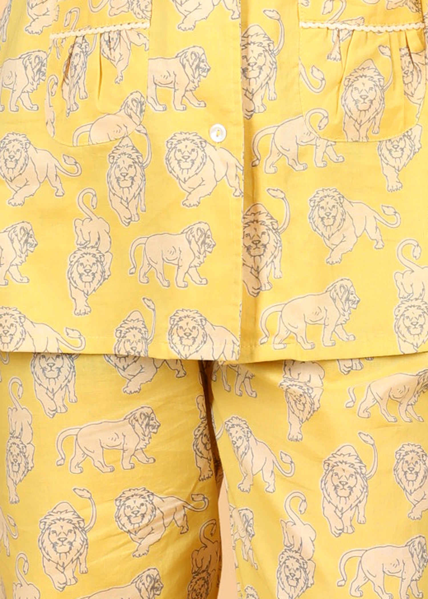 Leo Girls Yellow Half Sleeves Night Suit (1-12 Yrs)