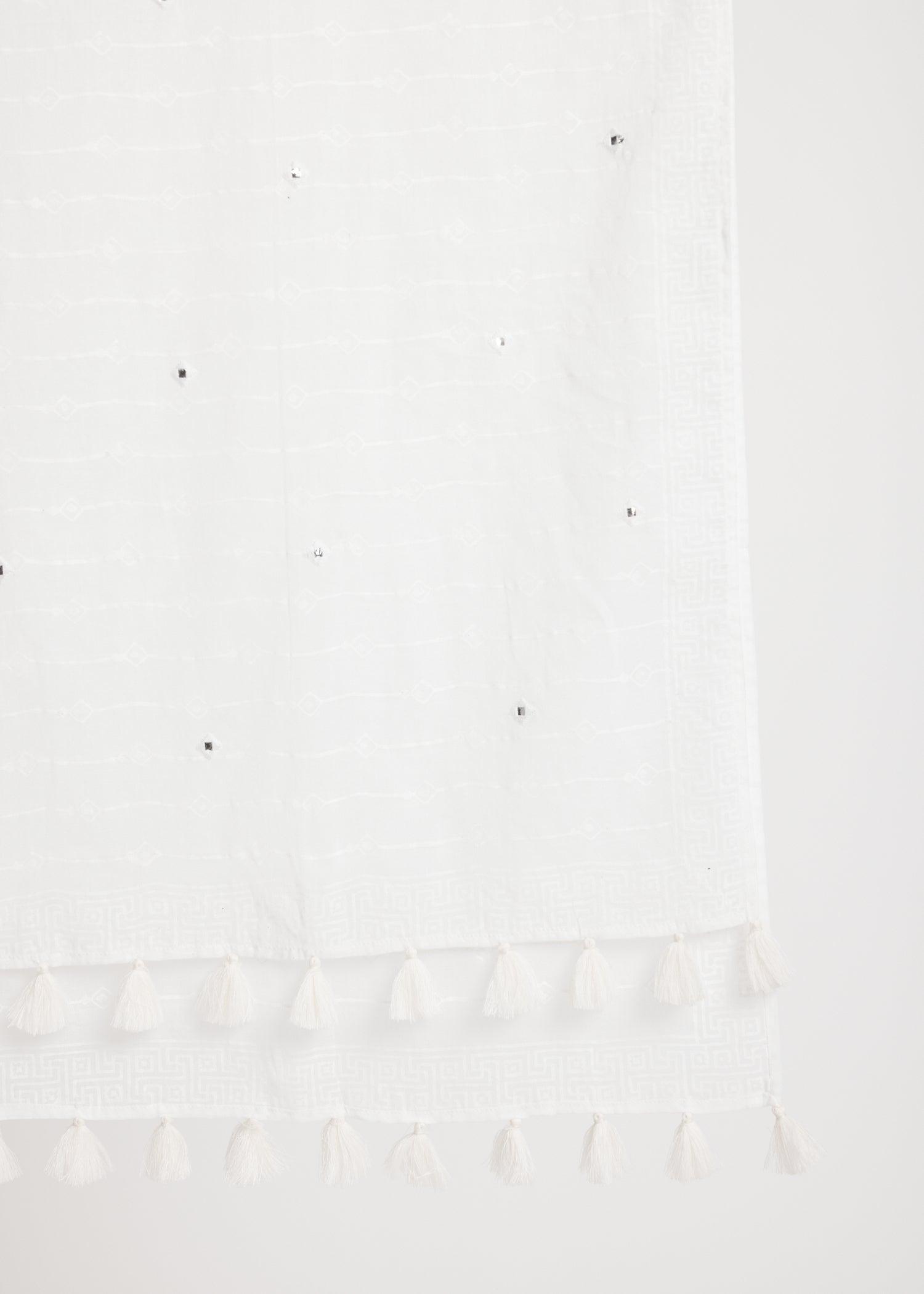 White Cotton Dupatta Ratan Texprocess Pvt. Ltd