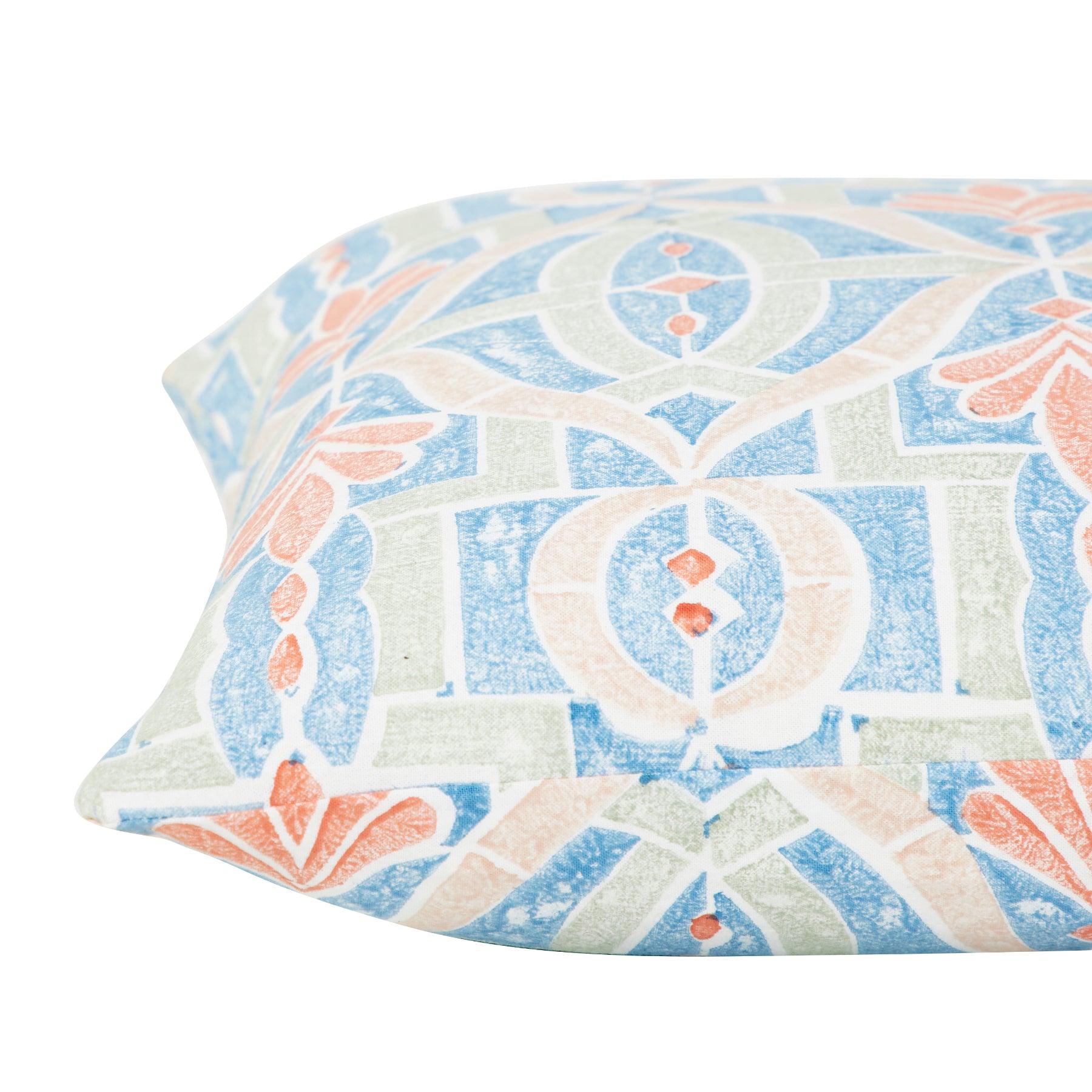 Windy Days Multi Hand Block Print Cotton Cushion Cover Ratan Texprocess Pvt. Ltd