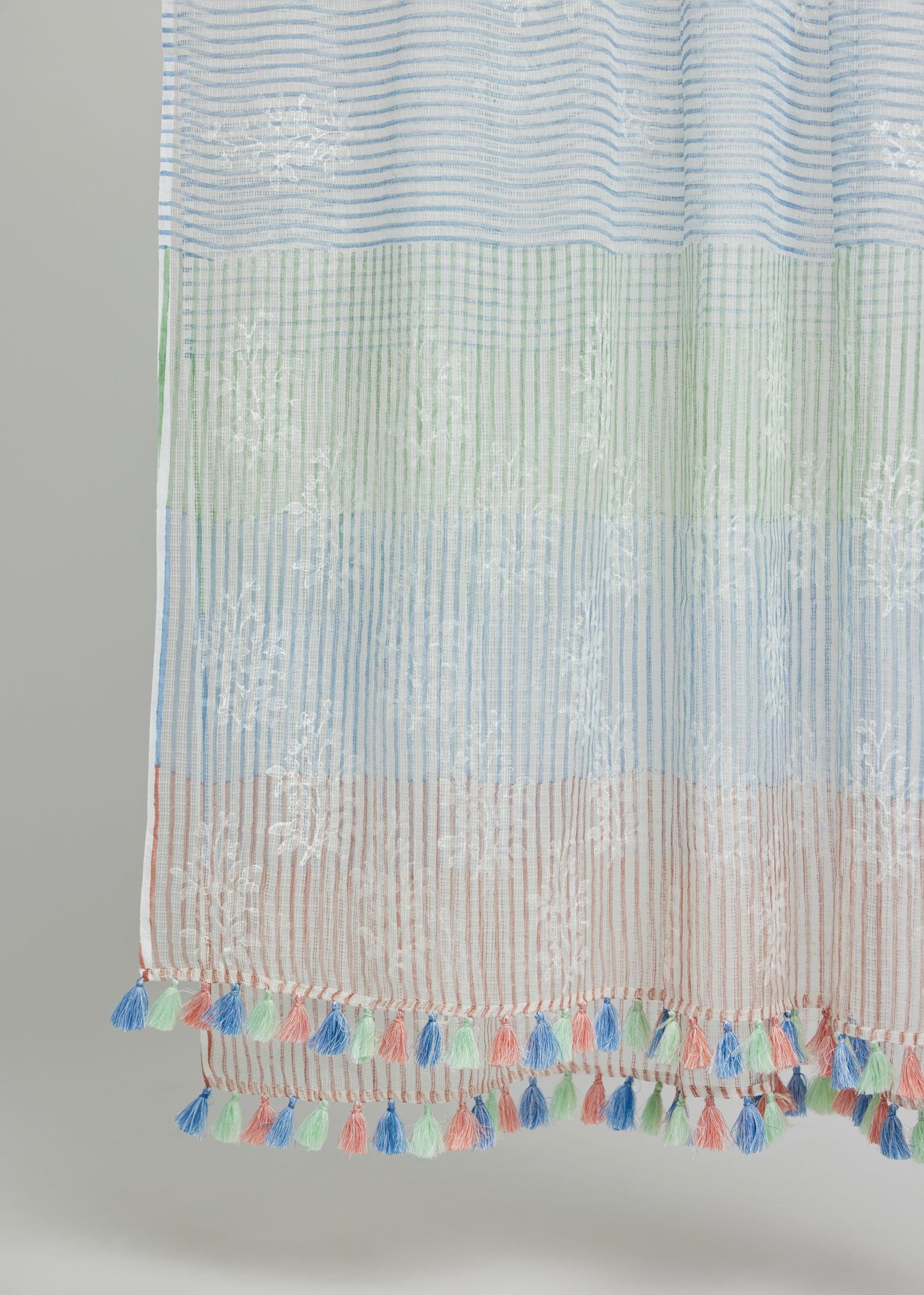 Multicolour Kota Doria Dupatta Ratan Texprocess Pvt. Ltd