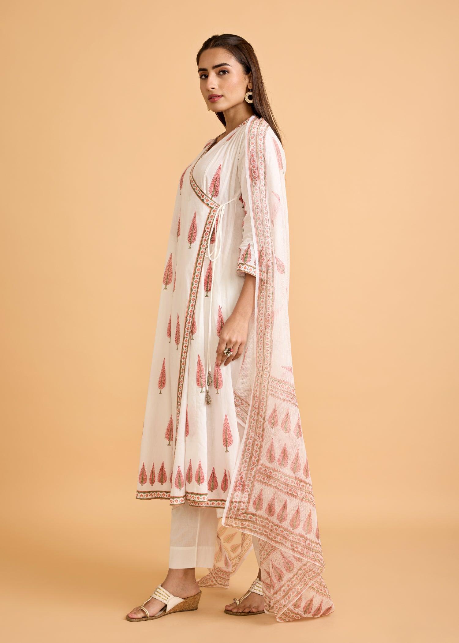 Kalidar Achkan Kurta & Dupatta Set