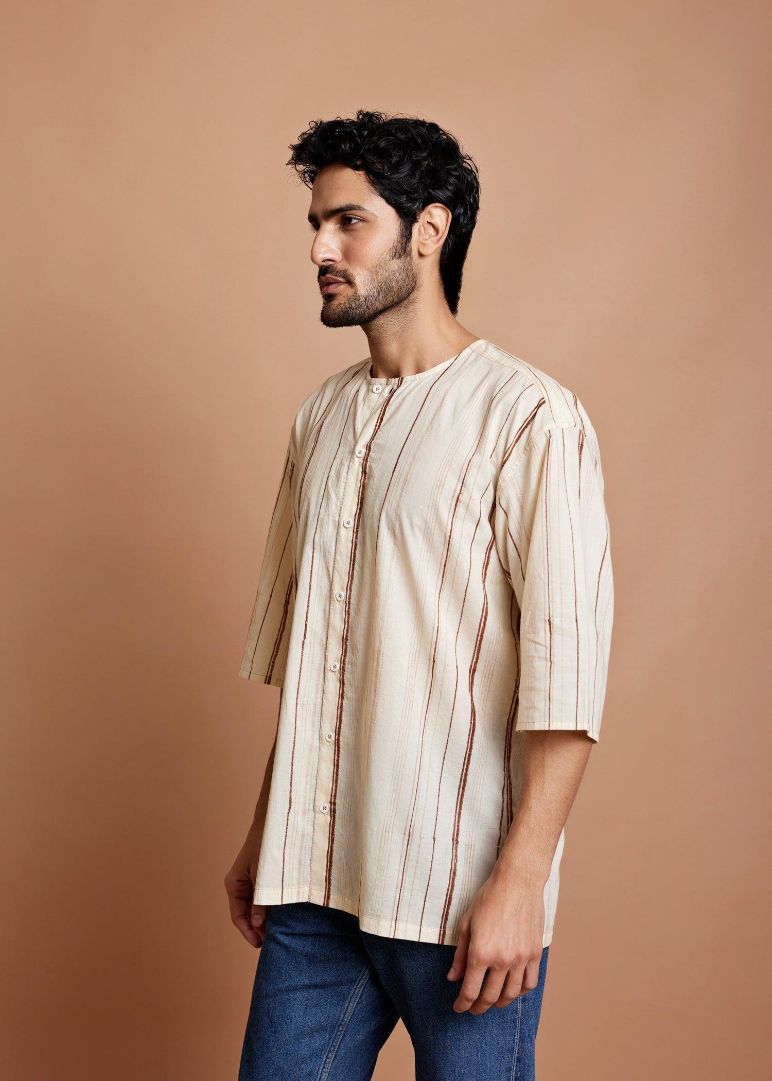 Creme Regular Cotton Essential Baggy Half Sleeve Shirt Ratan Texprocess Pvt. Ltd
