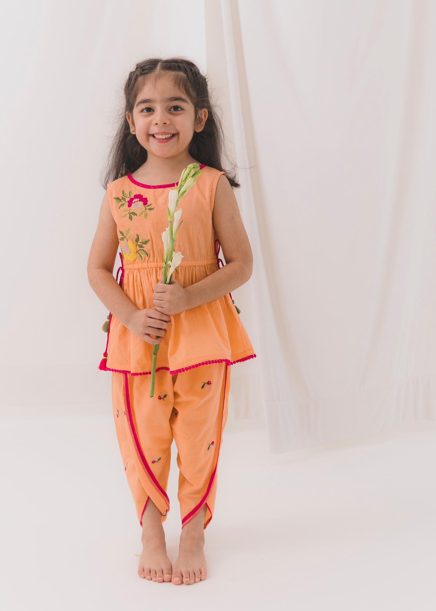 Peplum Top & Pant Set Girls (2-12Yrs)