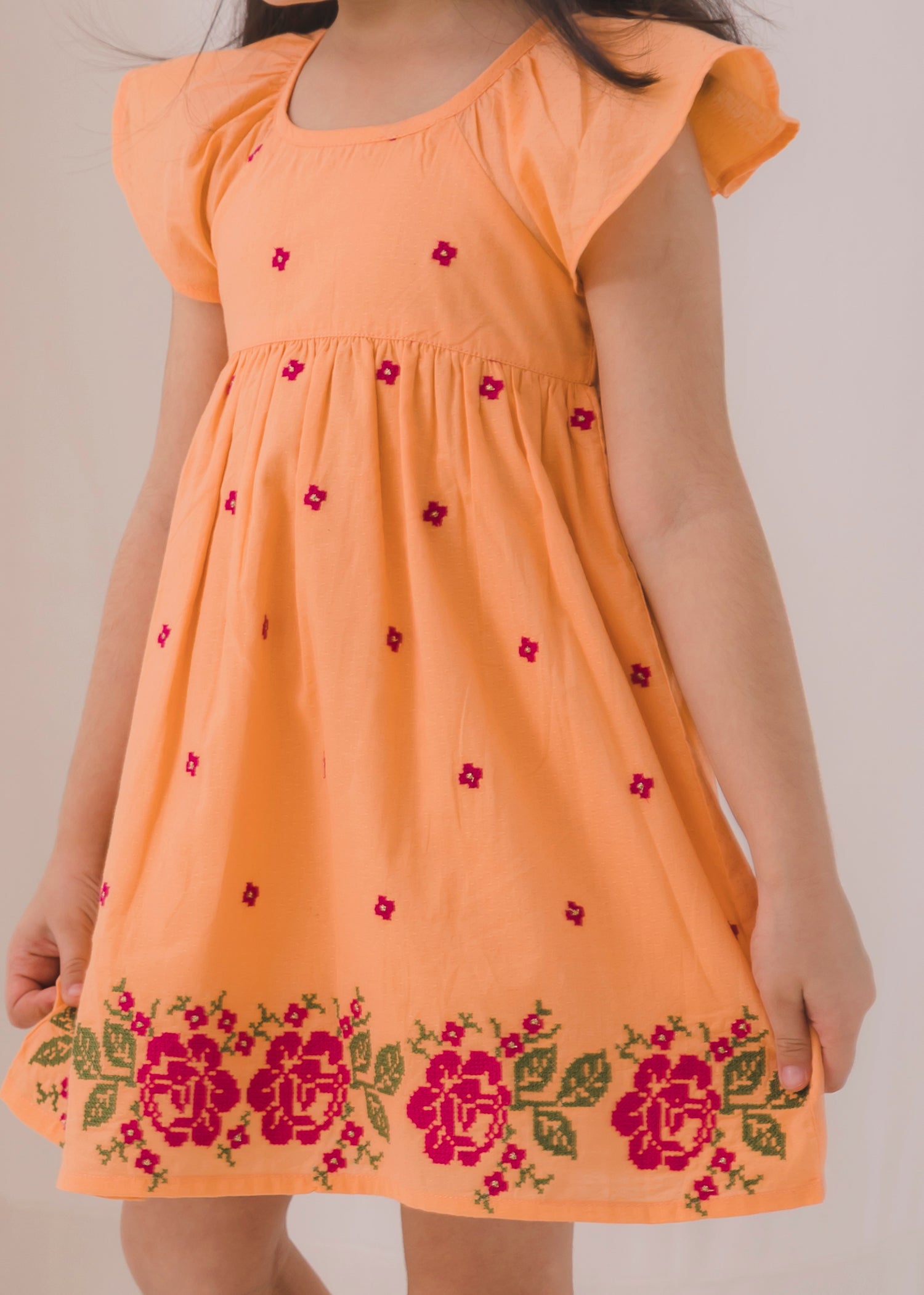 Cross Body Cotton Dress Girls (2-12 Years)