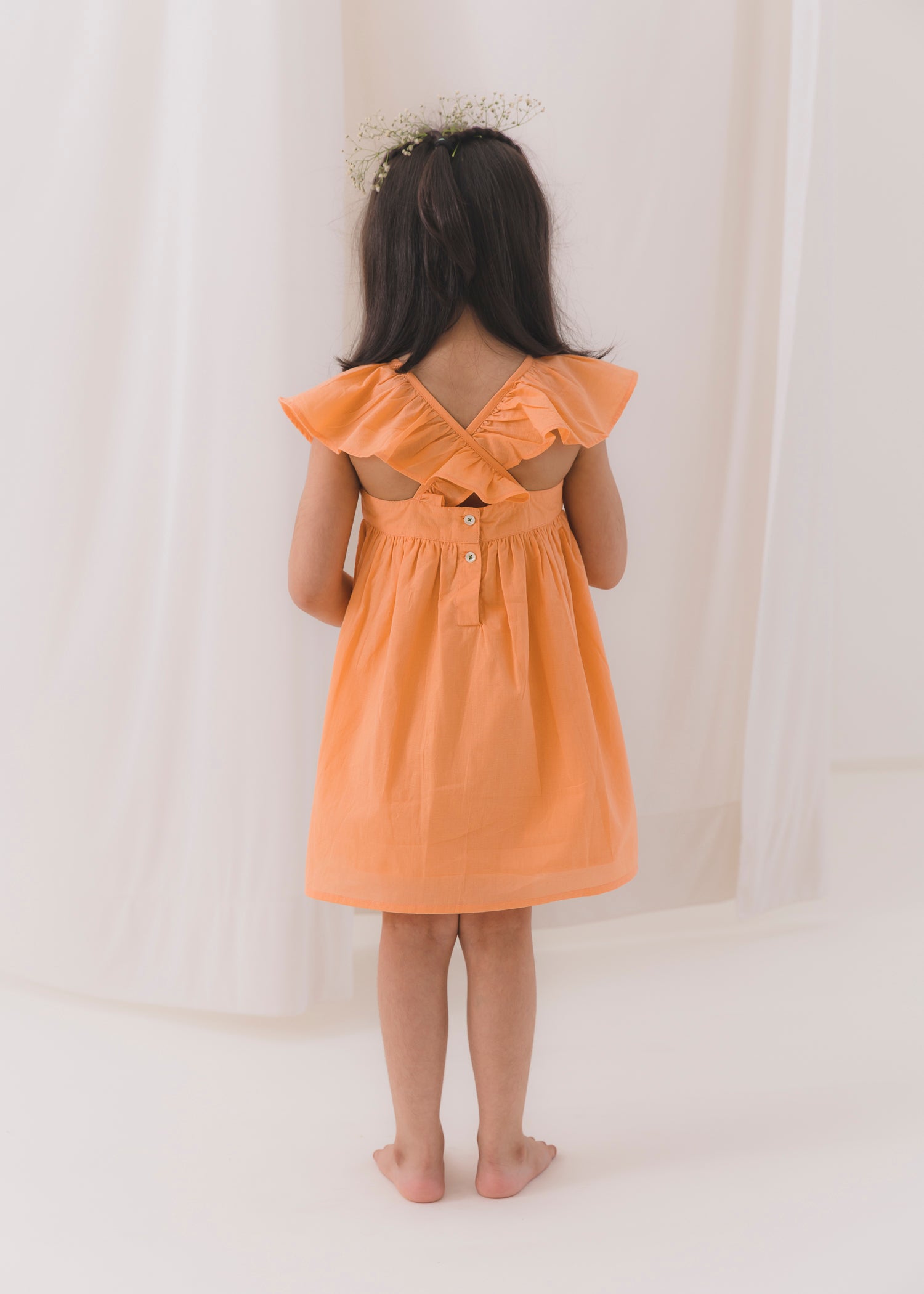 Cross Body Cotton Dress Girls (2-12 Years)