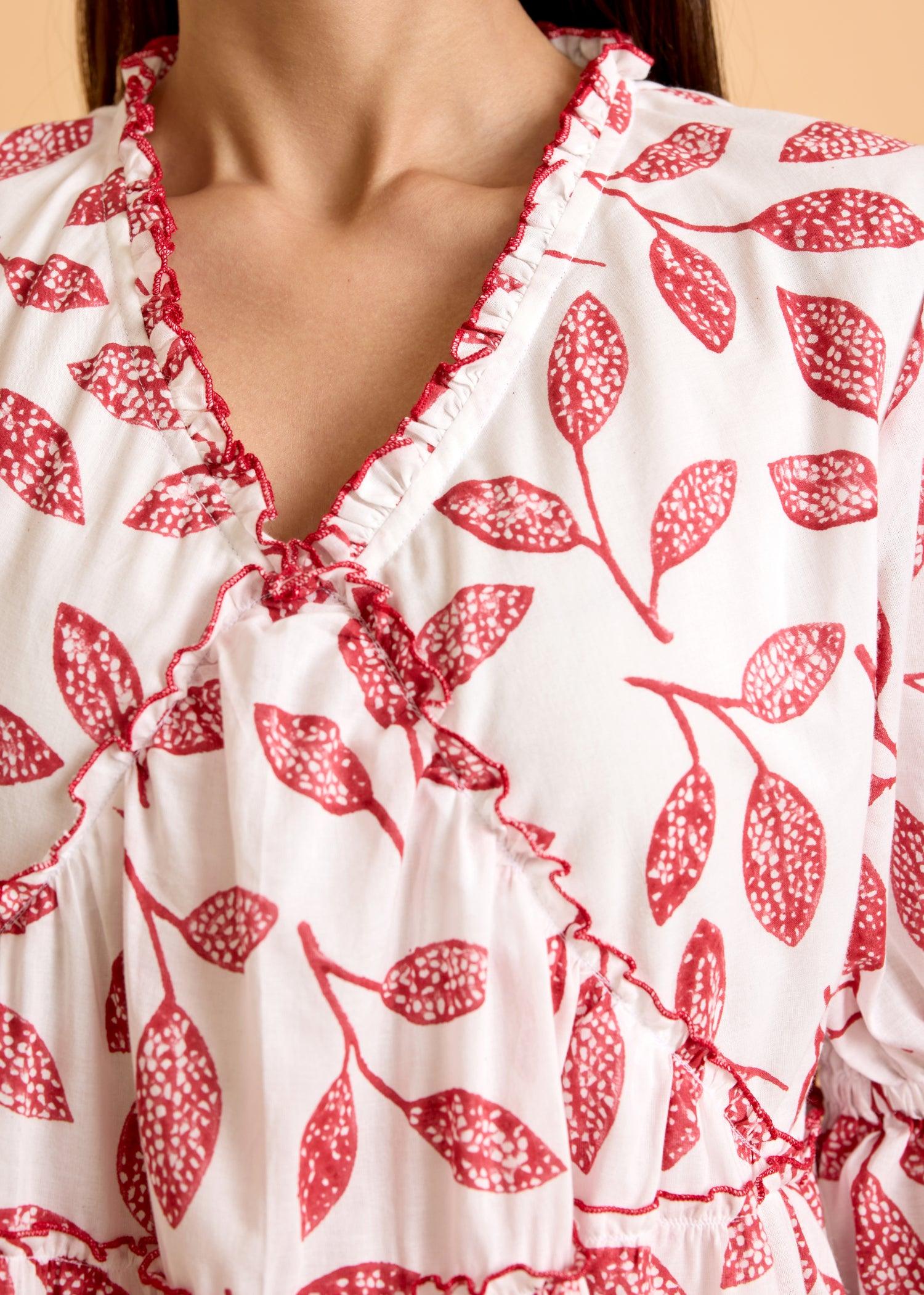 Tier Dress with Puff Sleeve