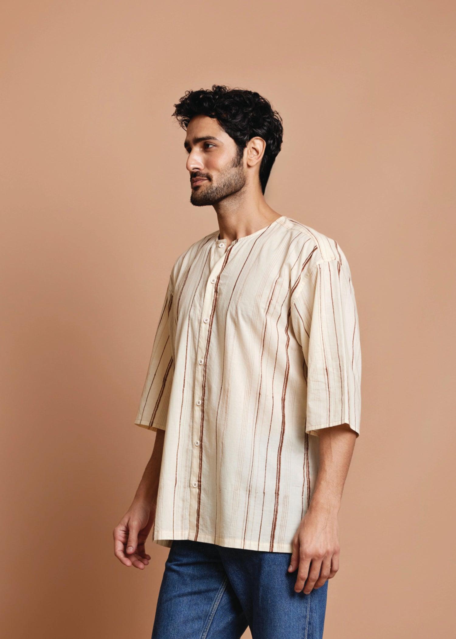 Creme Regular Cotton Essential Baggy Half Sleeve Shirt Ratan Texprocess Pvt. Ltd