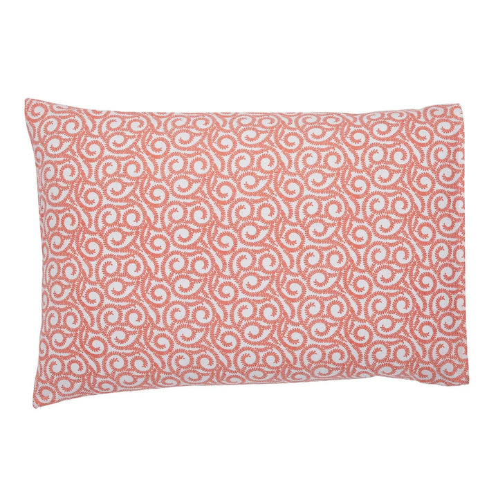 Chintz Garden Maroon Hand Screen Print Cotton Pillow Cover