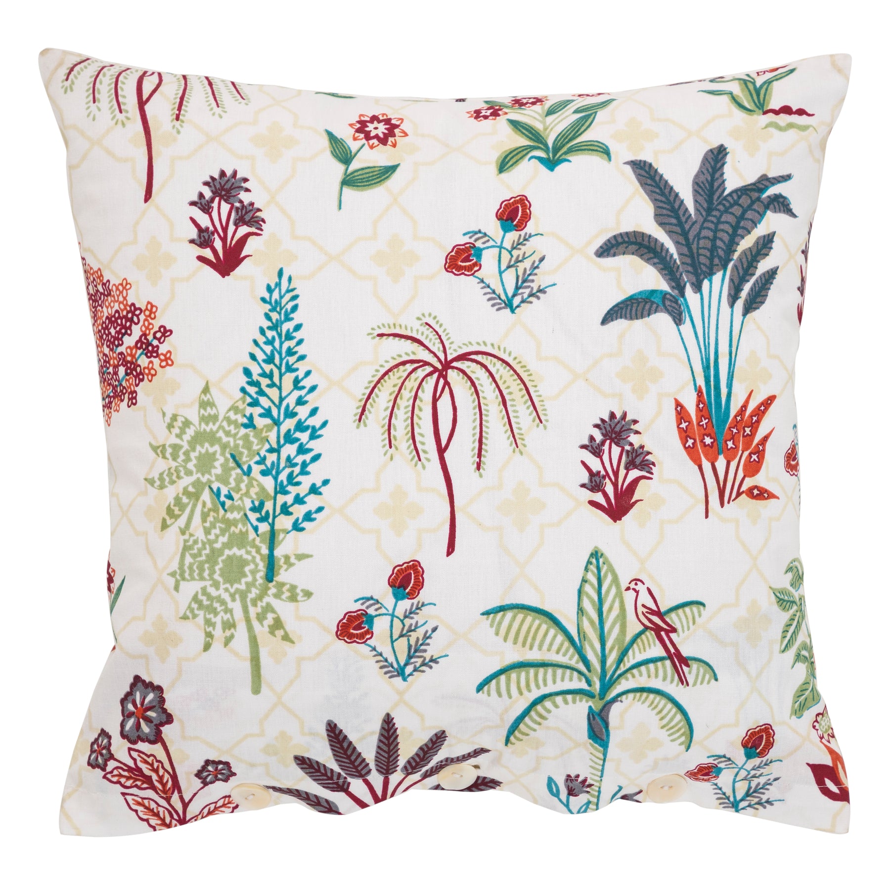Herbaceous Garden Cotton Cushion Cover