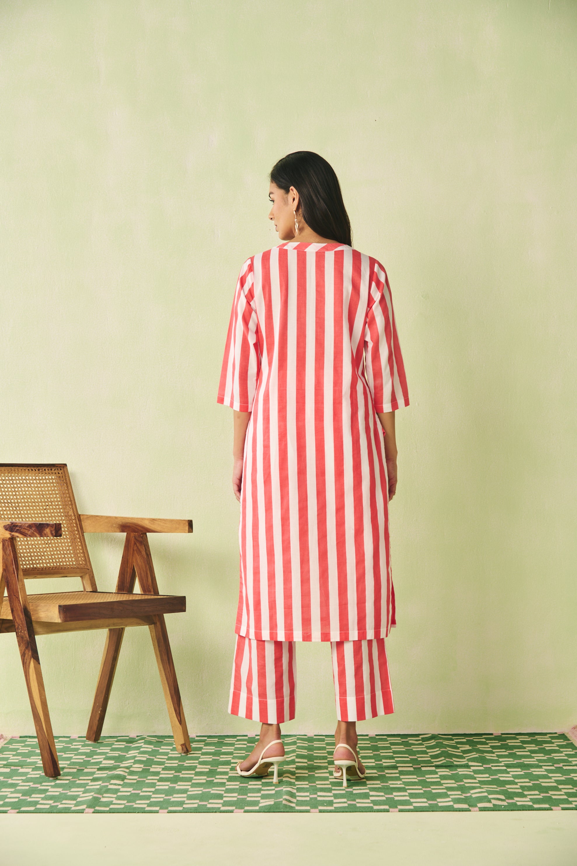 Regular Fit Striped Kurta