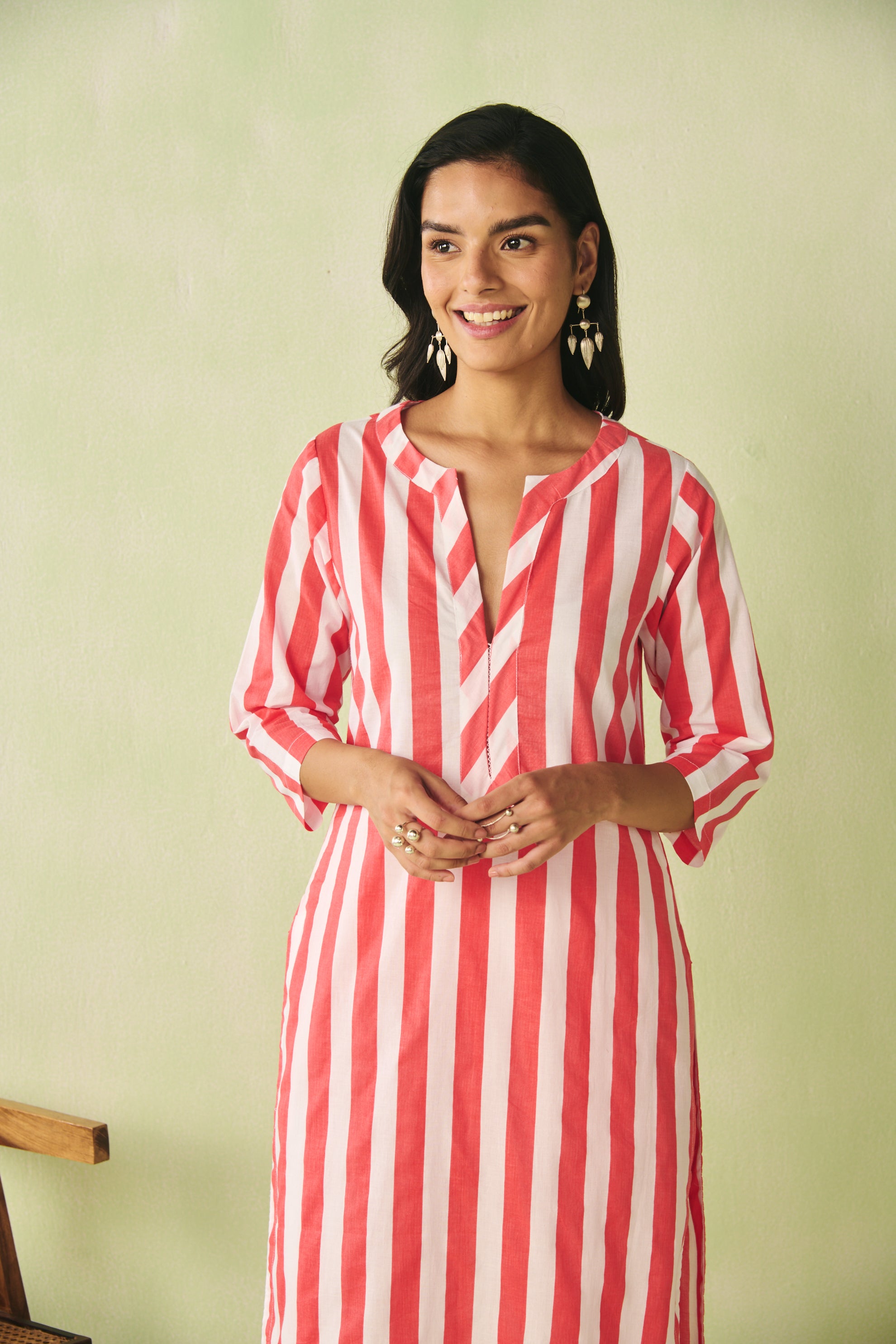Regular Fit Striped Kurta