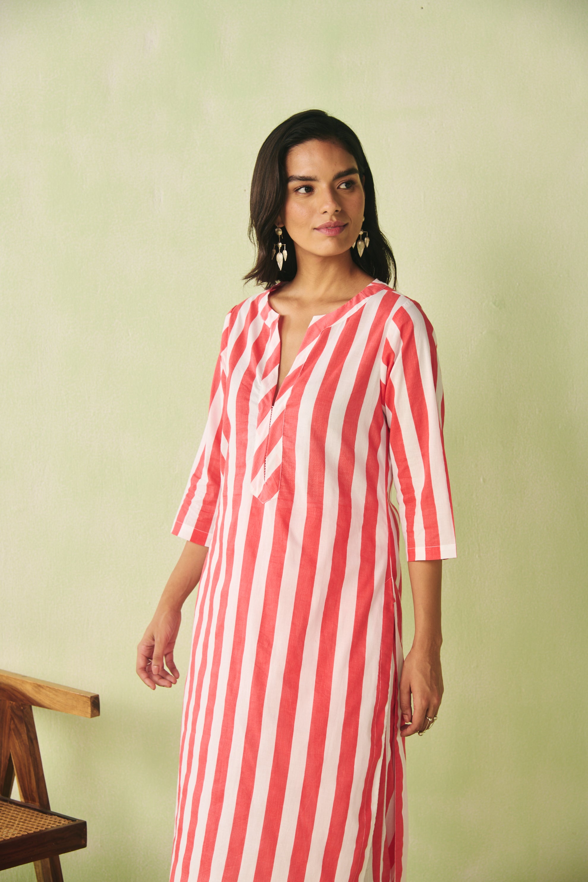 Regular Fit Striped Kurta