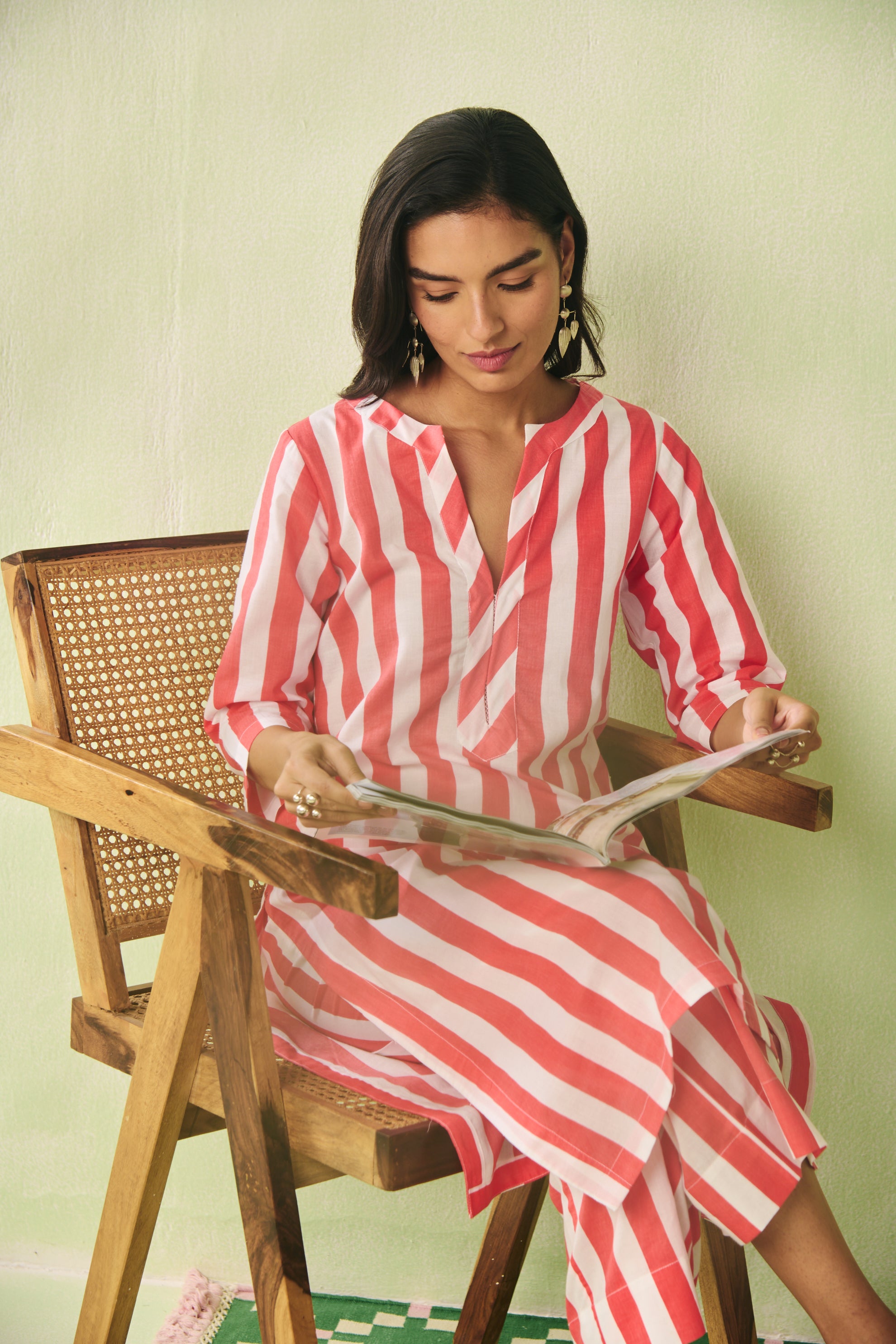 Regular Fit Striped Kurta