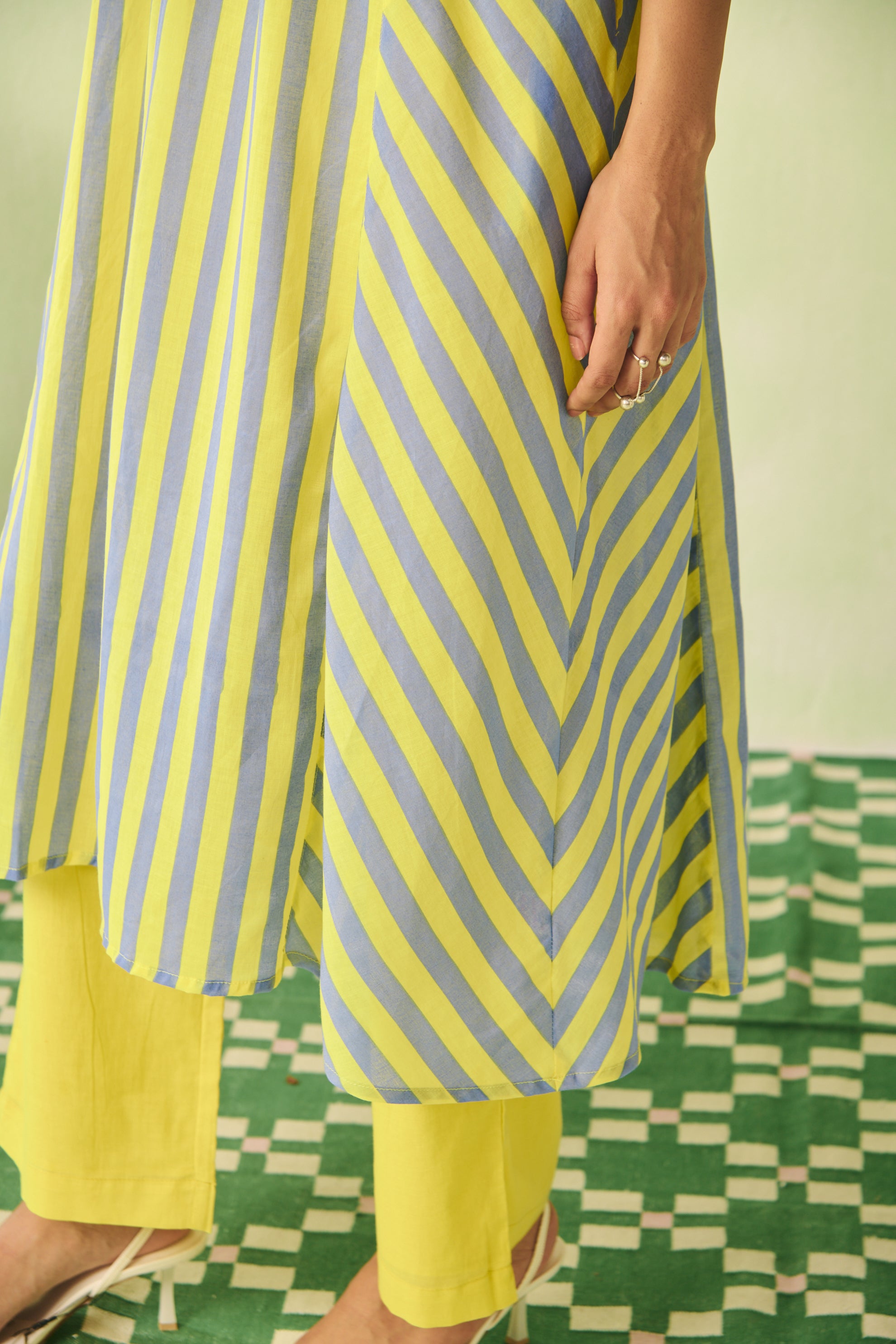 Striped Flared Kurta