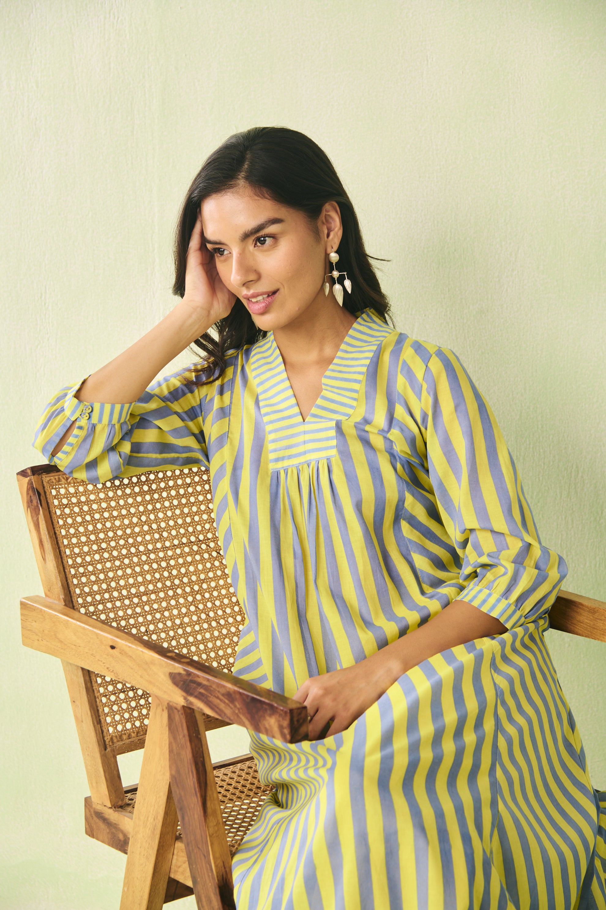Striped Flared Kurta