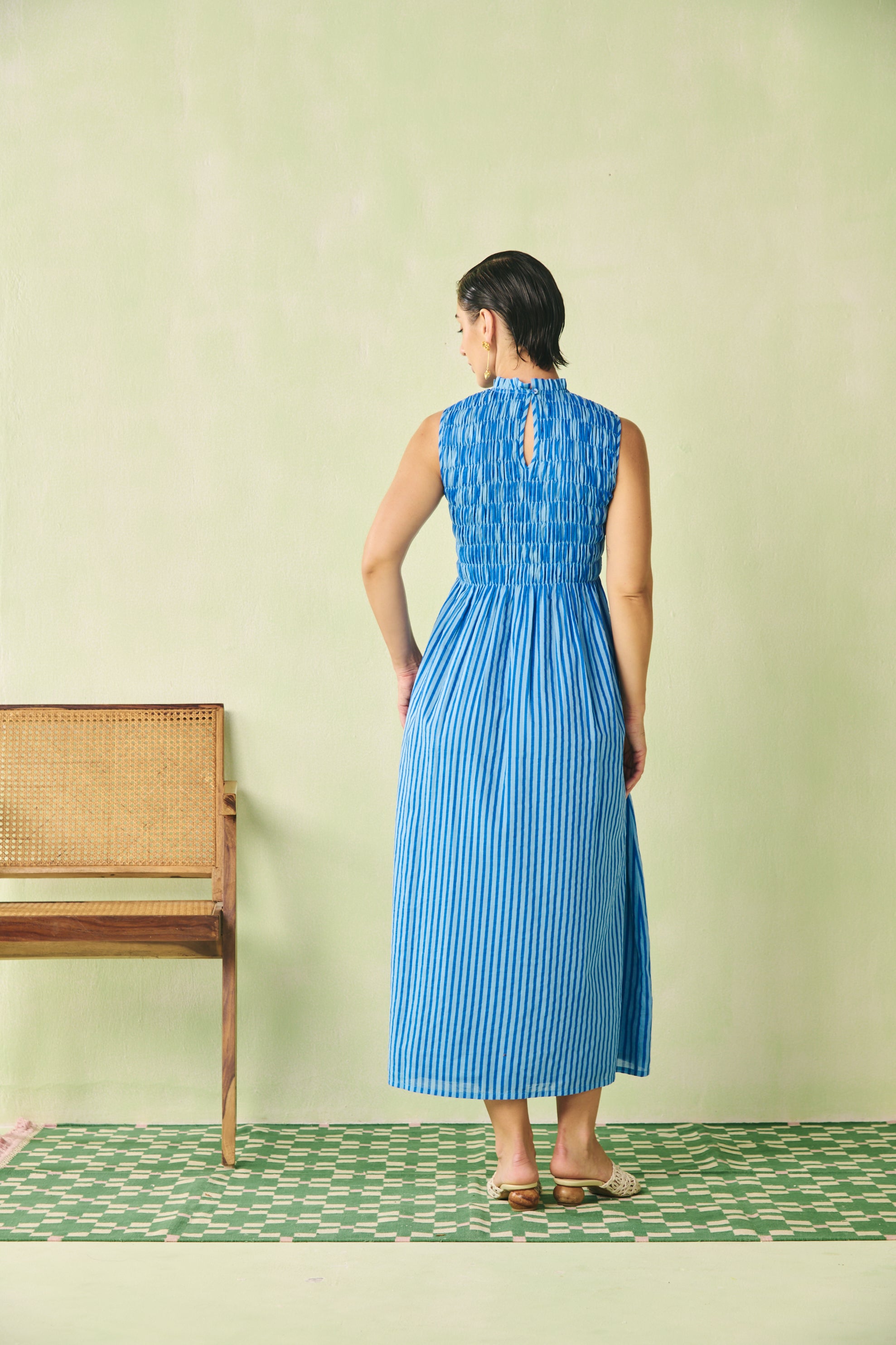 Sleeveless Smocked Maxi Dress