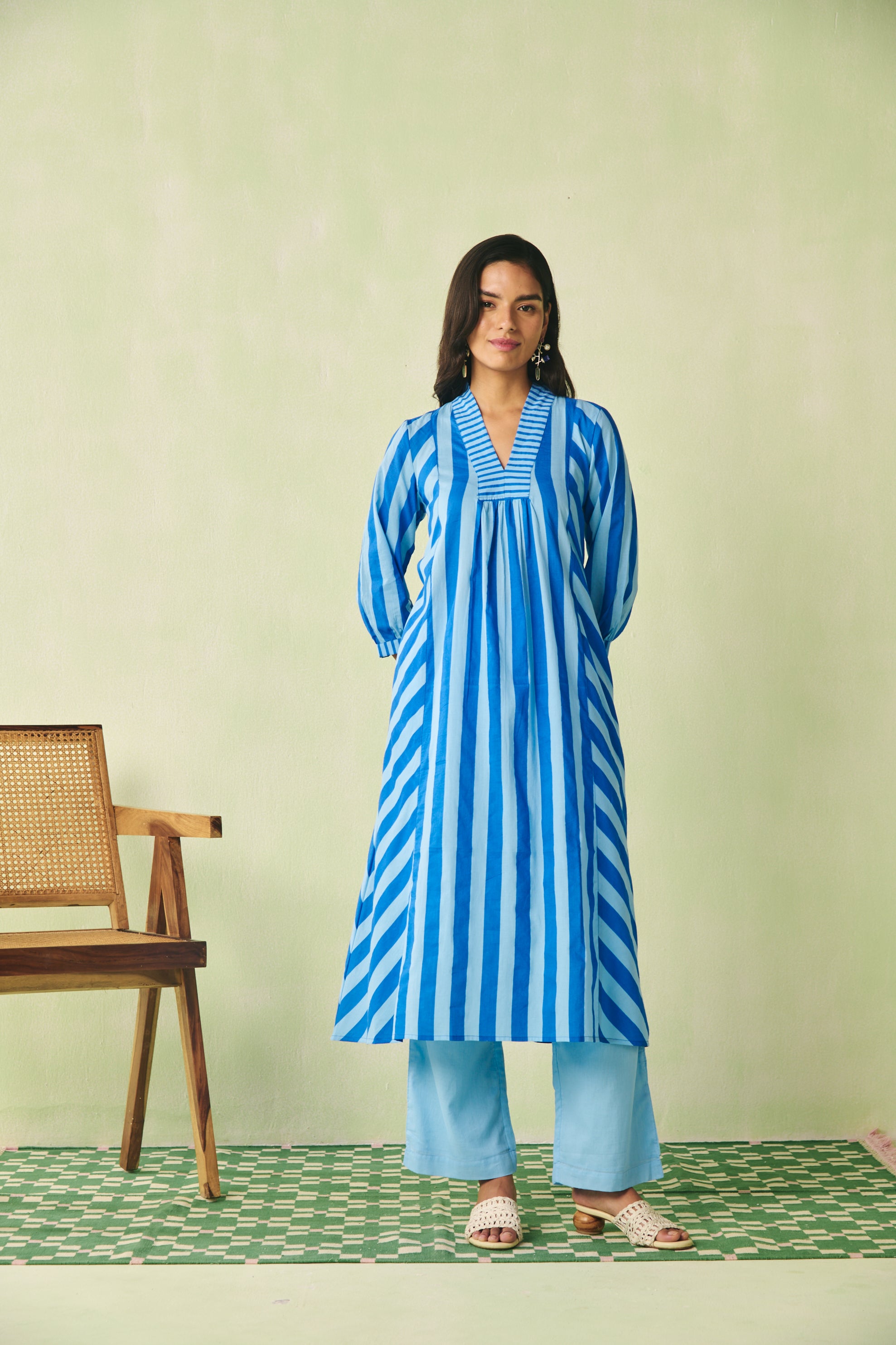 Striped Flared Kurta