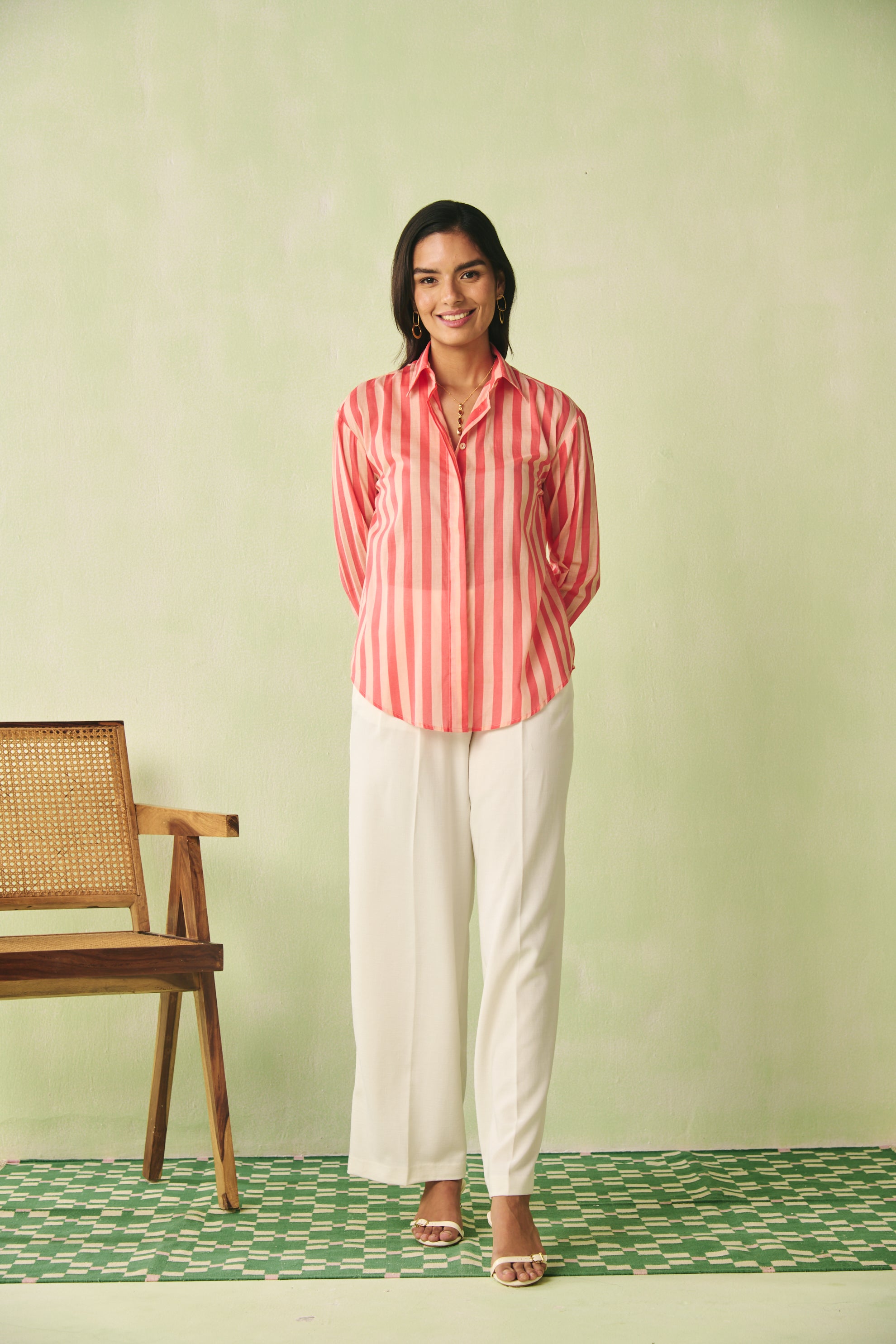 Boyfriend Shirt - Peach