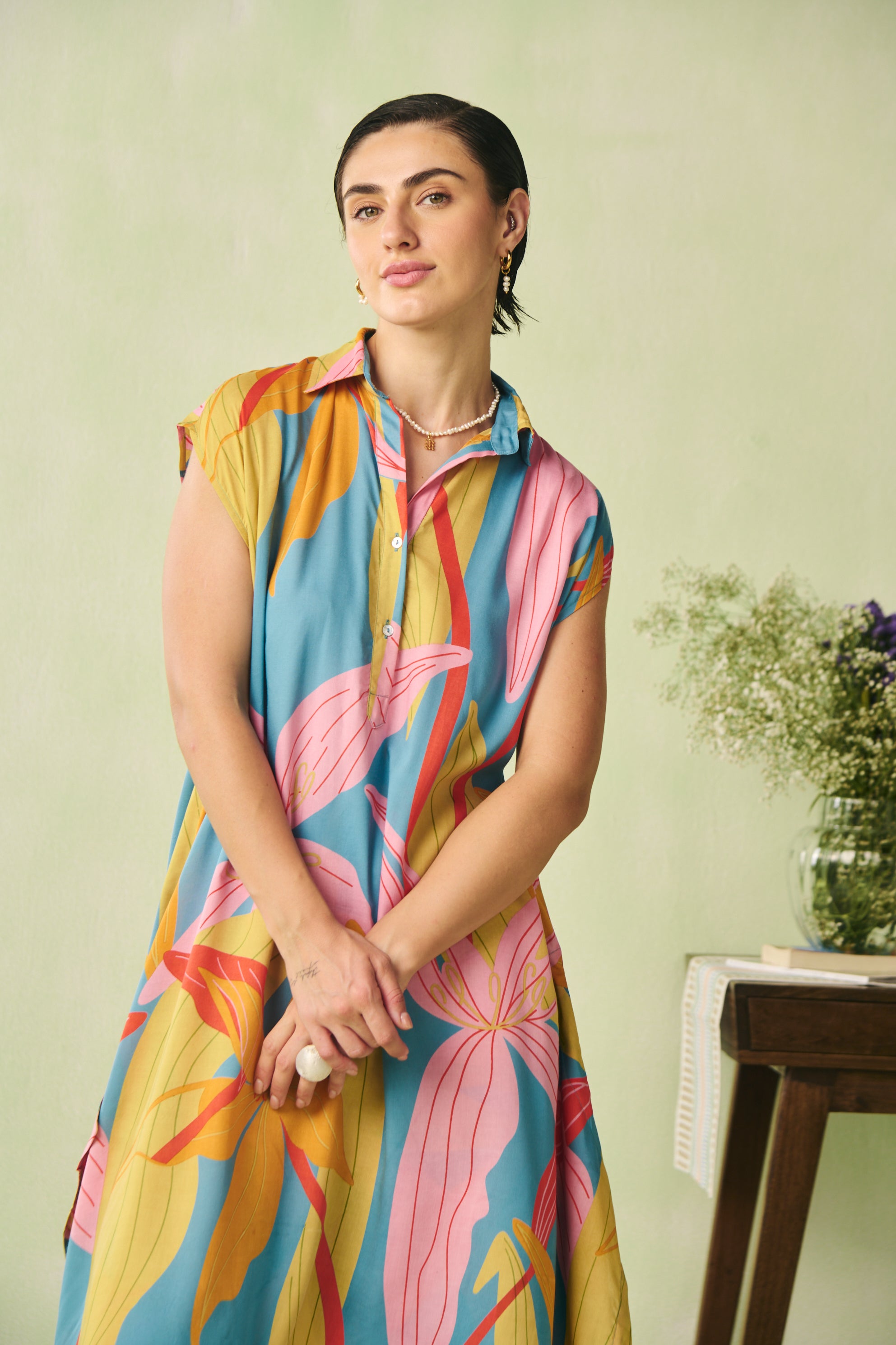 Keya Kaftan Set - Blue