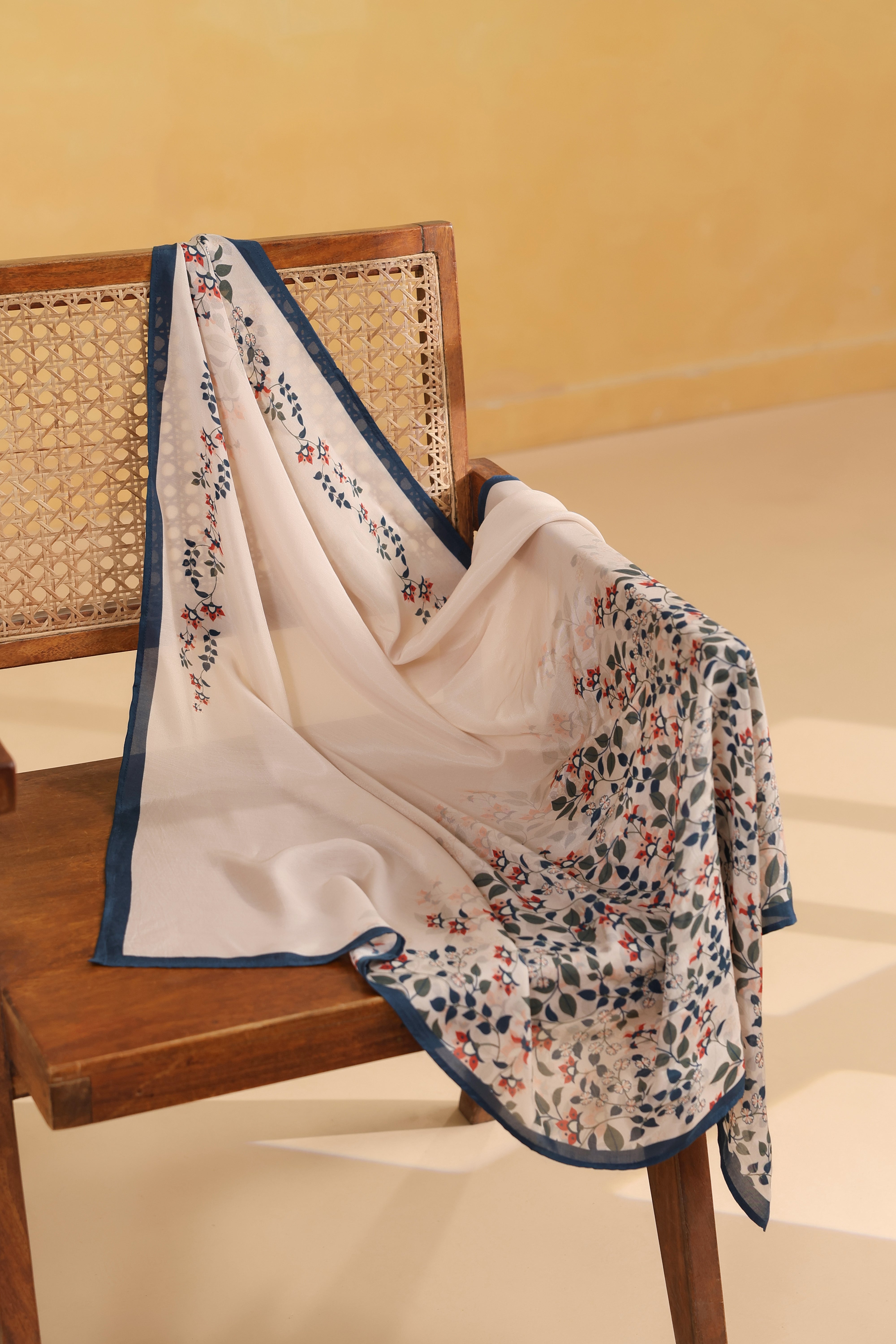 Floral Square Scarf – Summer Sand