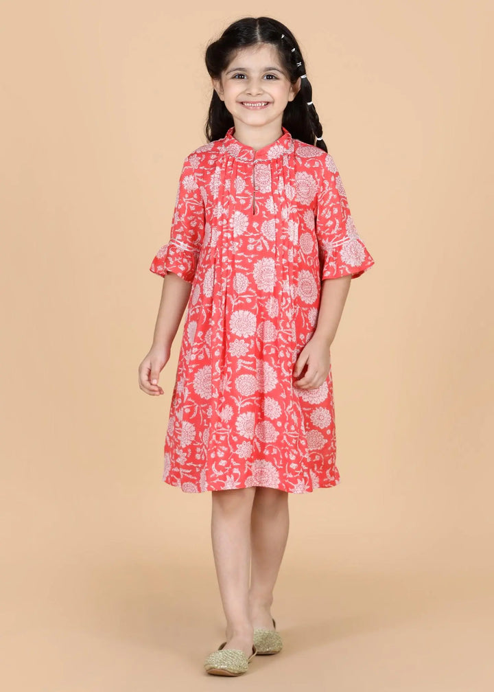 Diva Coral Festive Kurta/Dress Girl (2Years to 12Years)