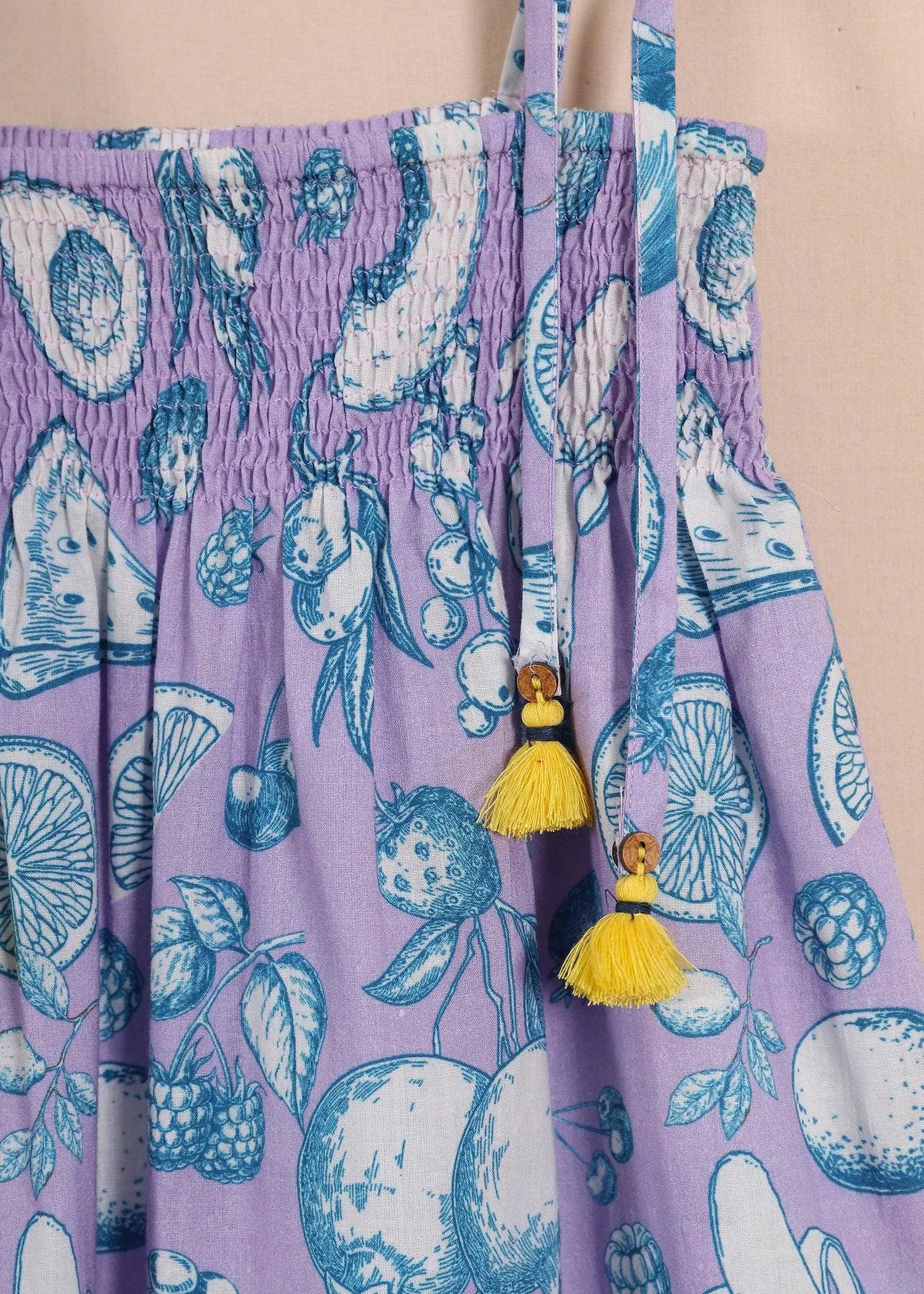 Lavendar Girls Cotton Sunflower Dress (2-9YRS)