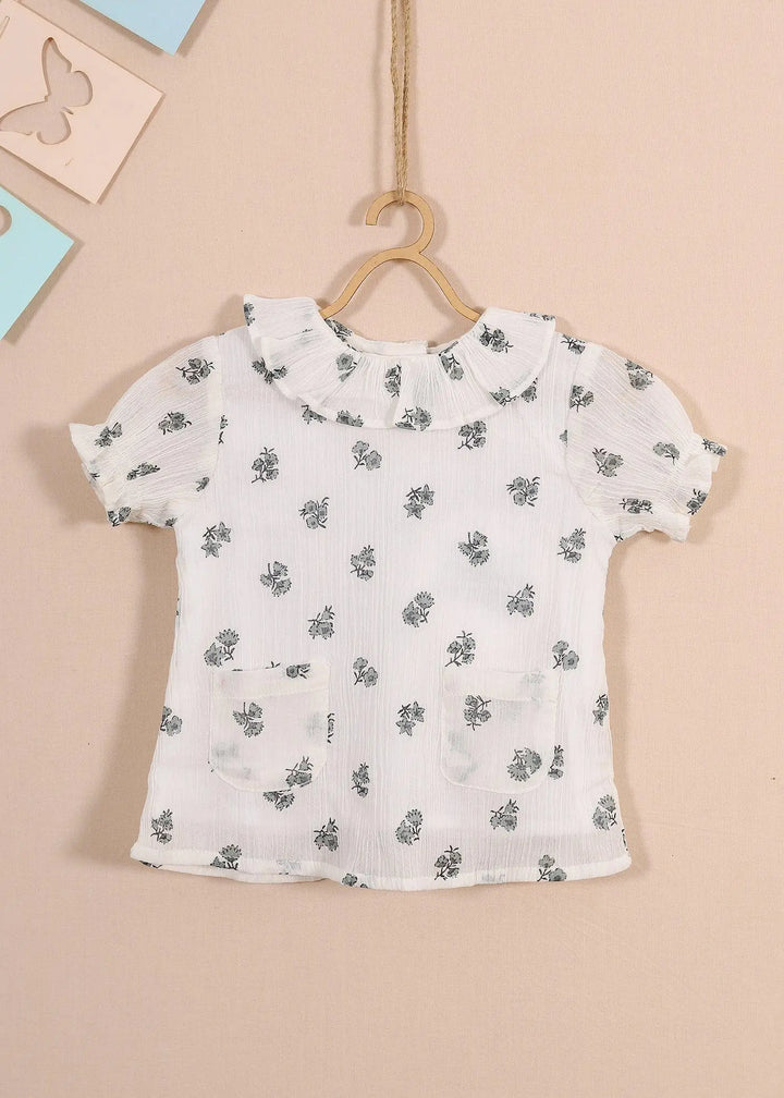 Holly Green Cotton Ishana Top (3-12 Months)