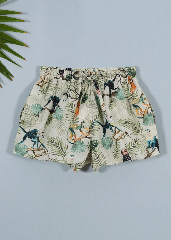 Green Monkey Girls Poplin Shorts (1-14YRS)
