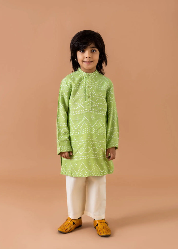 Green Festive Kurta Boys (6 Months-14 Years)