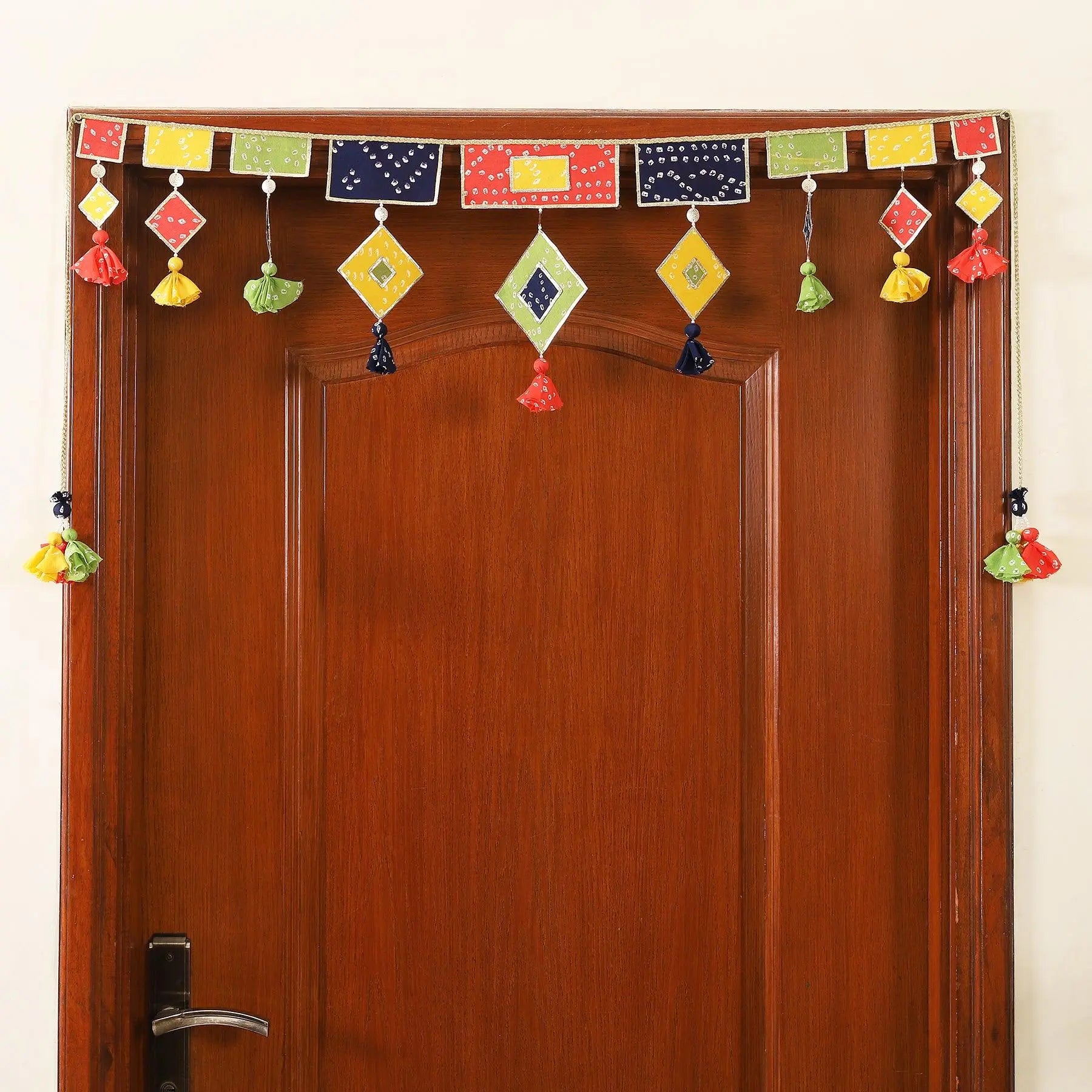 Multi Color Viscose Fabric Bandhanvar in Bandhej