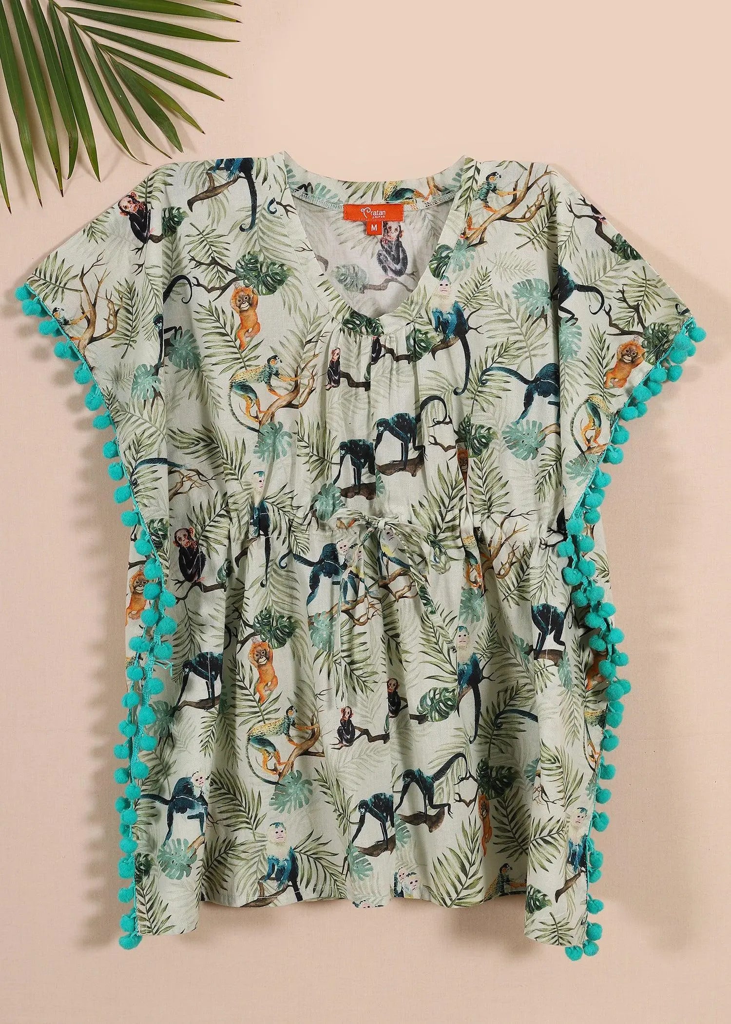Green Monkey Girls Cotton Kaftan (S-XL)