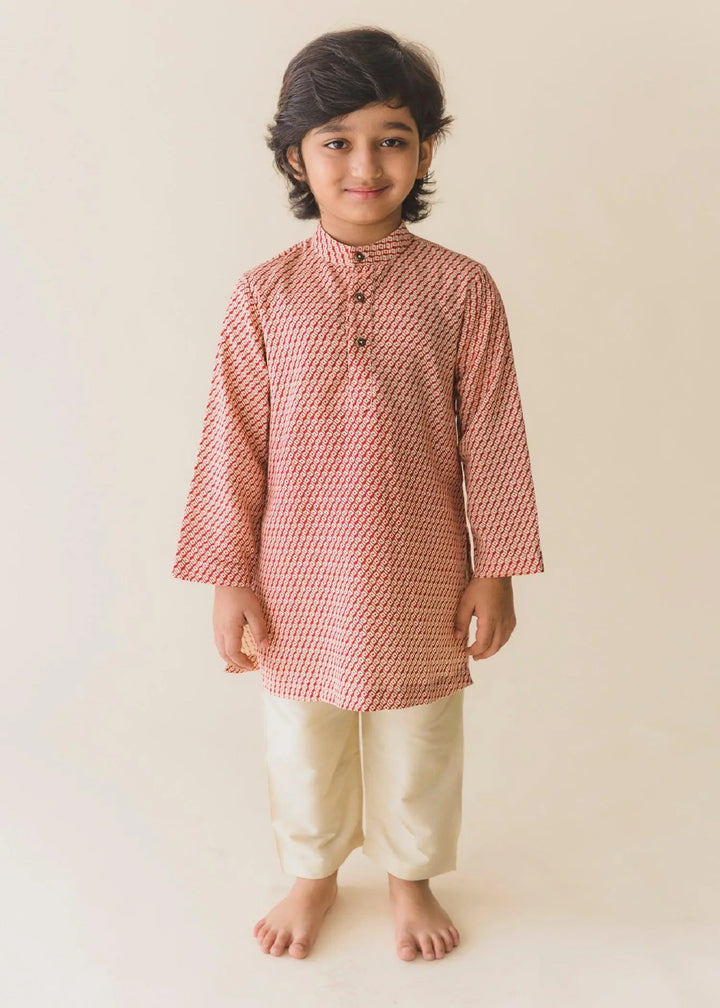 Red Festive Kurta Boys (6 Months-14 Years)