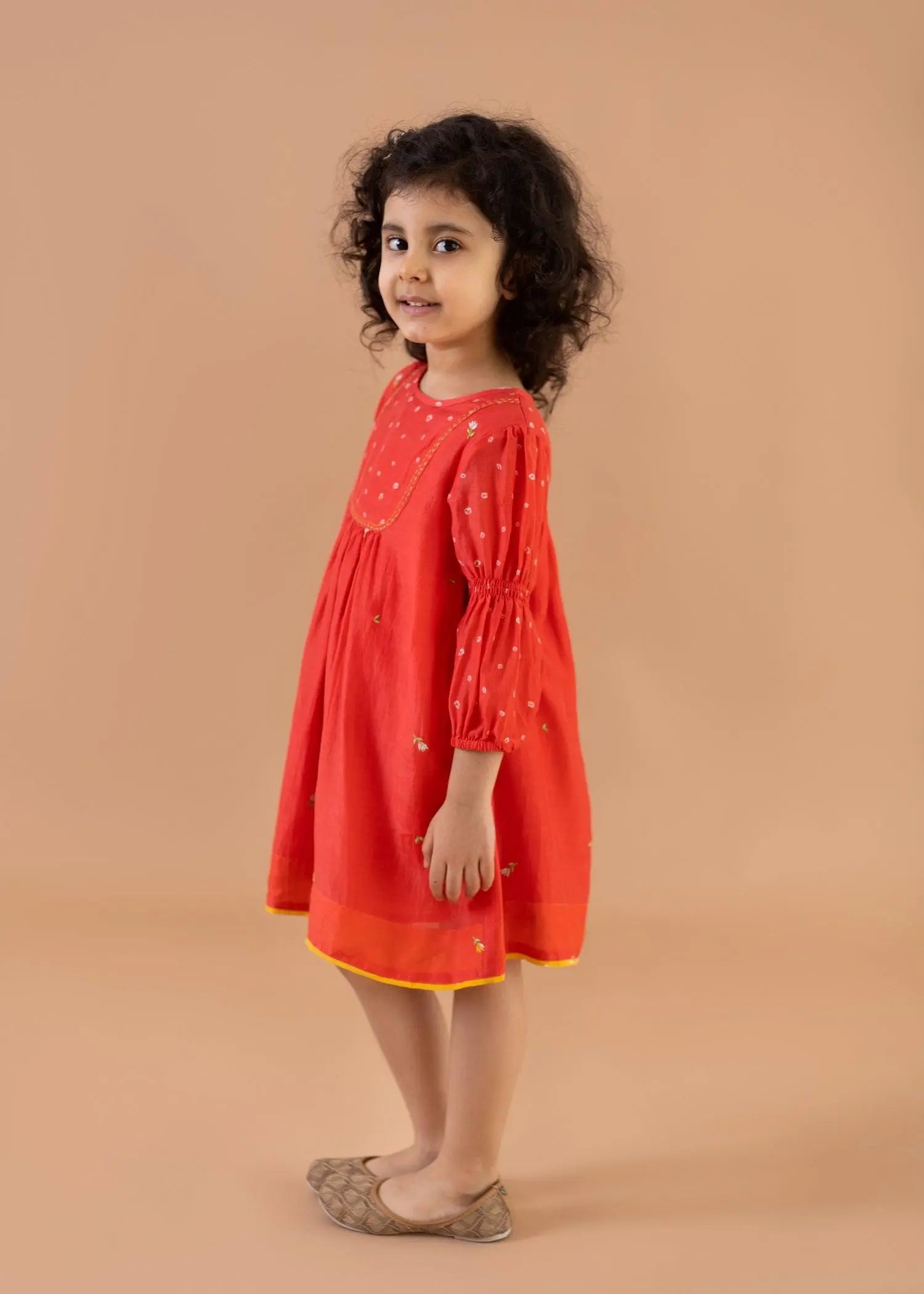 Rose Uri Embroidered Dress (2-12 Years)