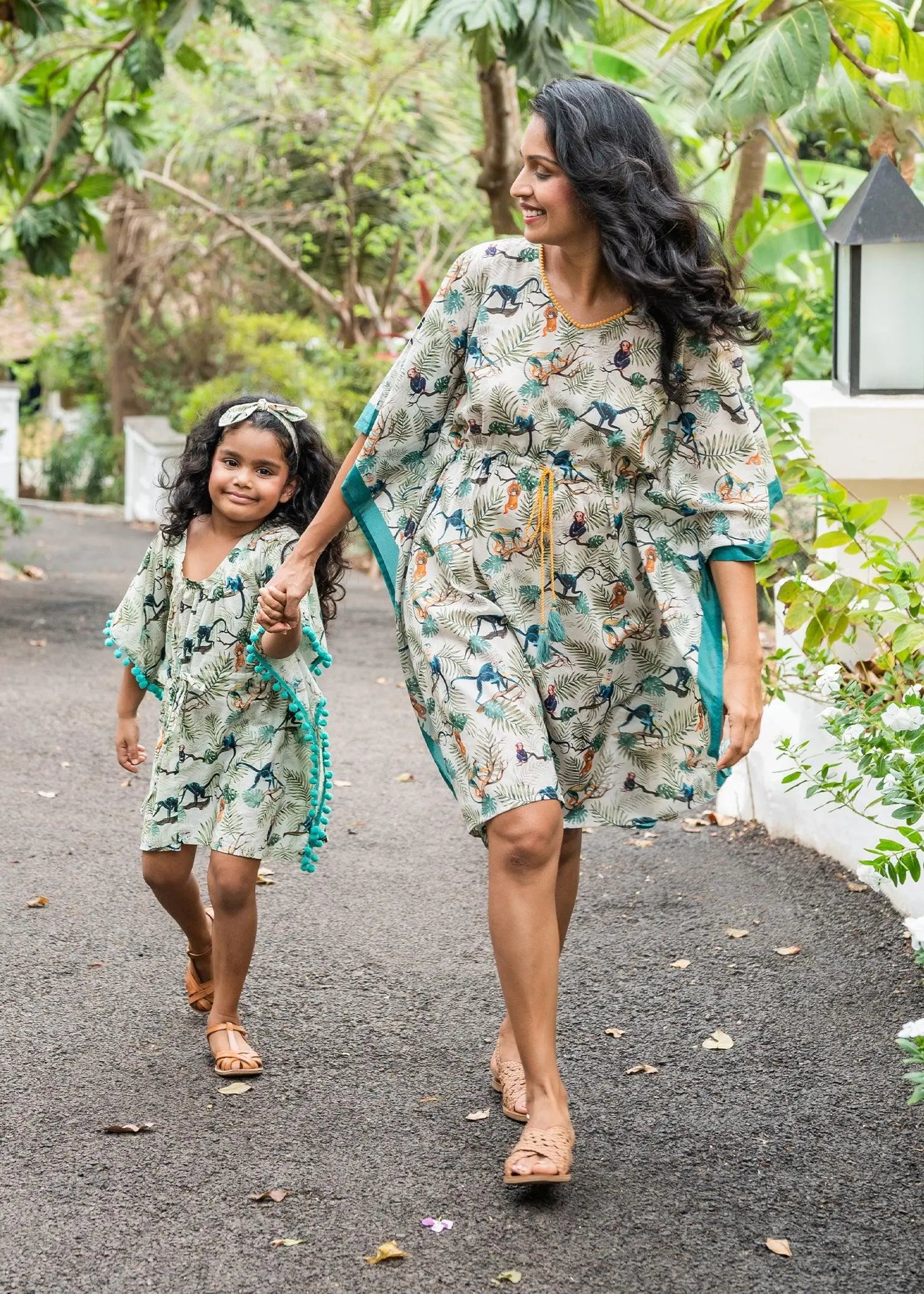 Green Monkey Girls Cotton Kaftan (S-XL)