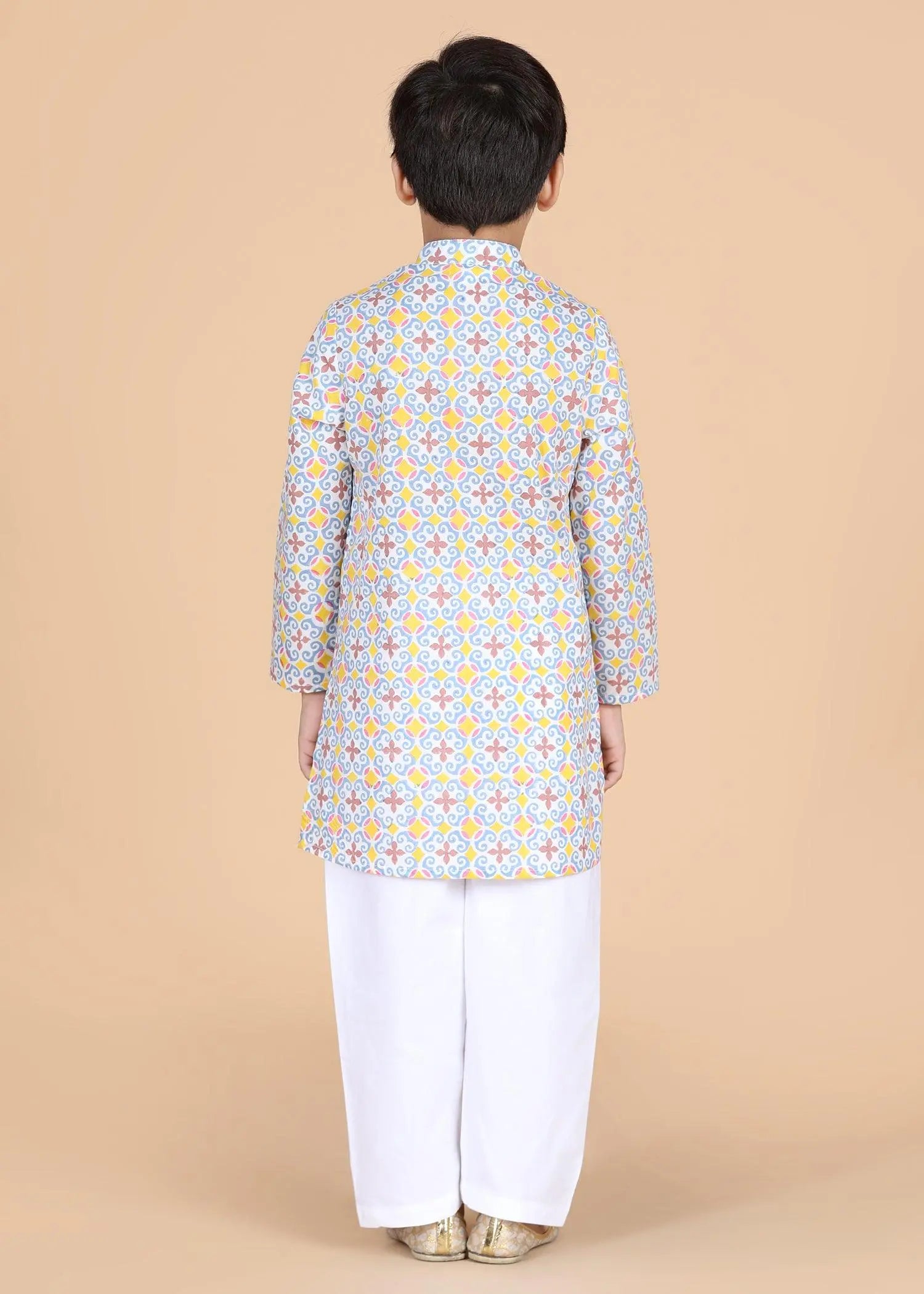 Multi Cotton Full Sleeve Kurta Boys (2-12 Yrs)