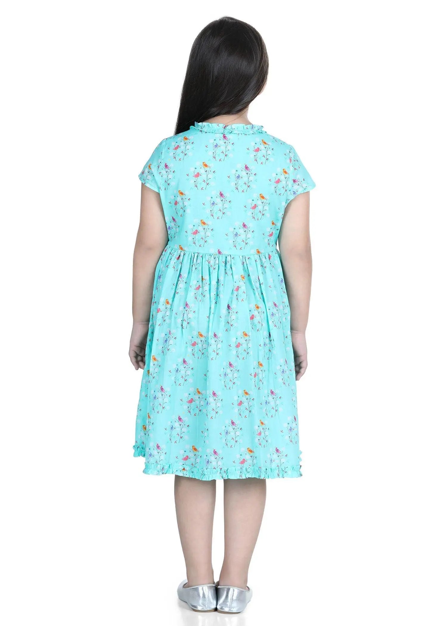 Sejal Aqua Cotton Dress Chidiya (2-9 Years)