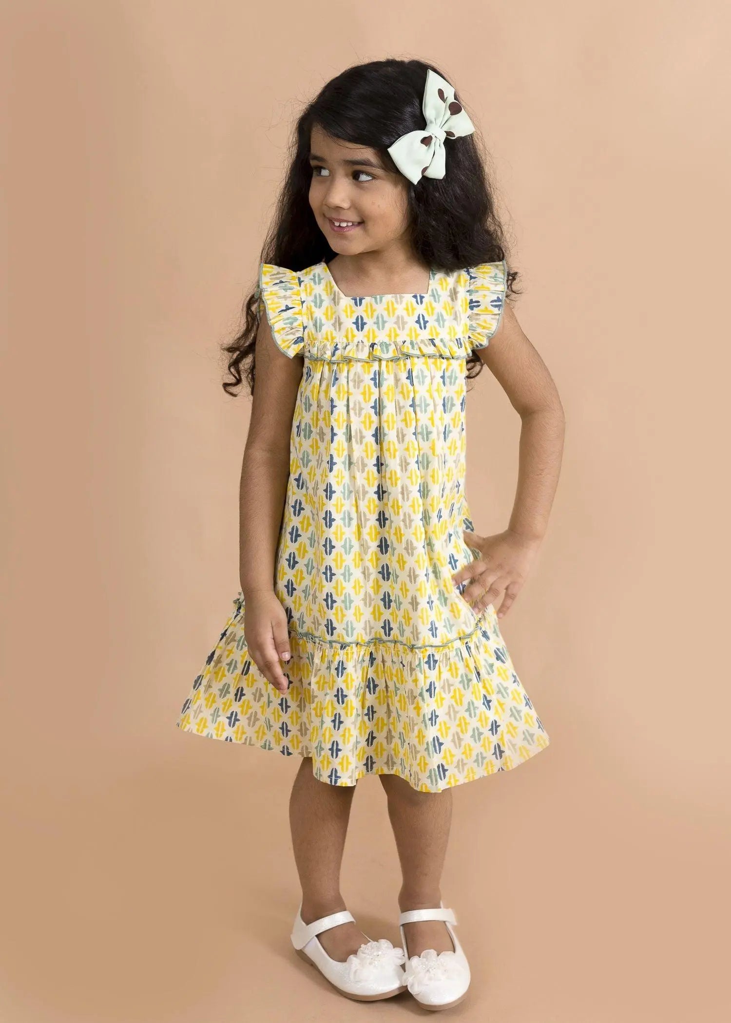 Pixie Replica Blue Cotton Dress Girl (2 Years to 9 Years)