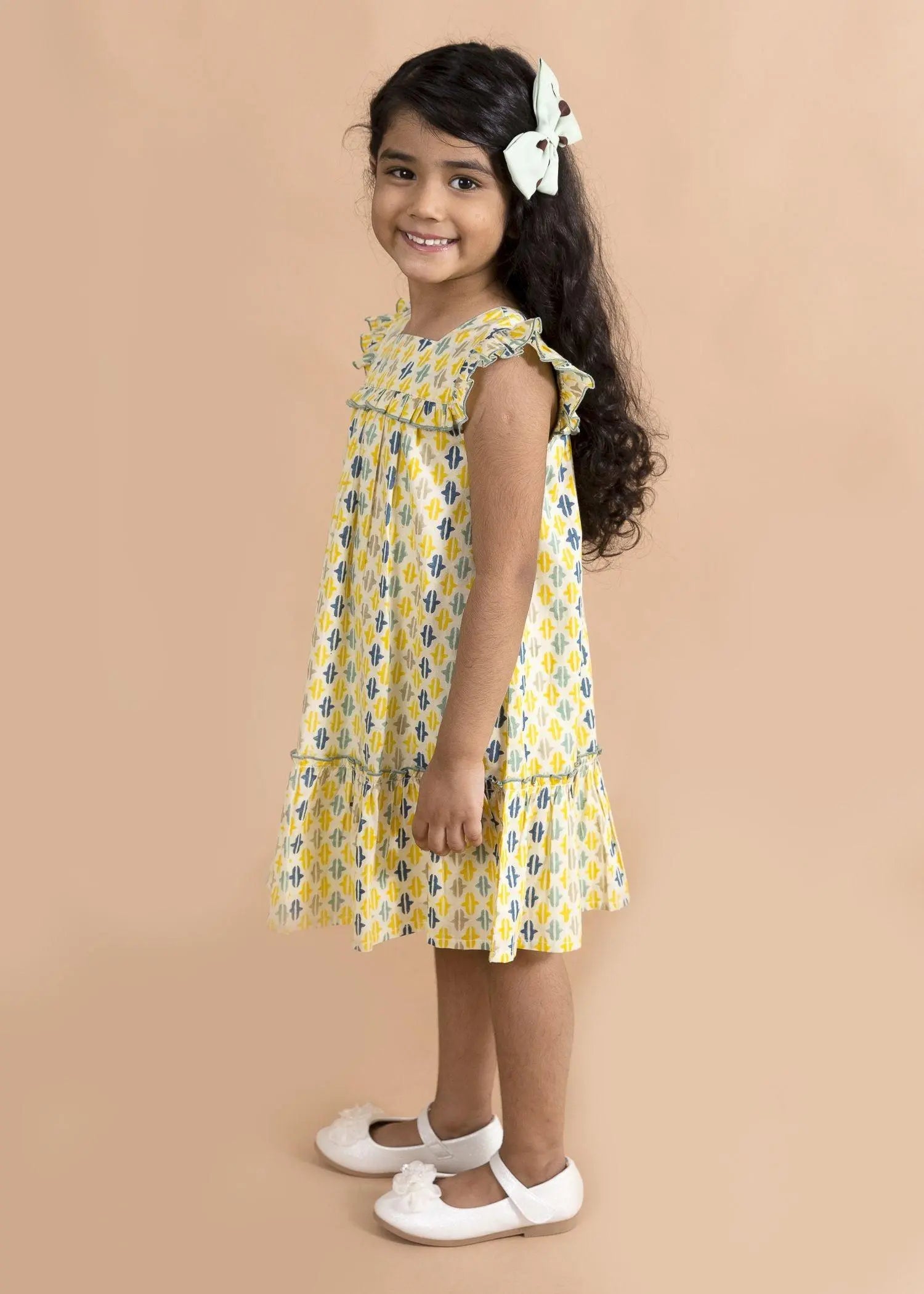 Pixie Replica Blue Cotton Dress Girl (2 Years to 9 Years)
