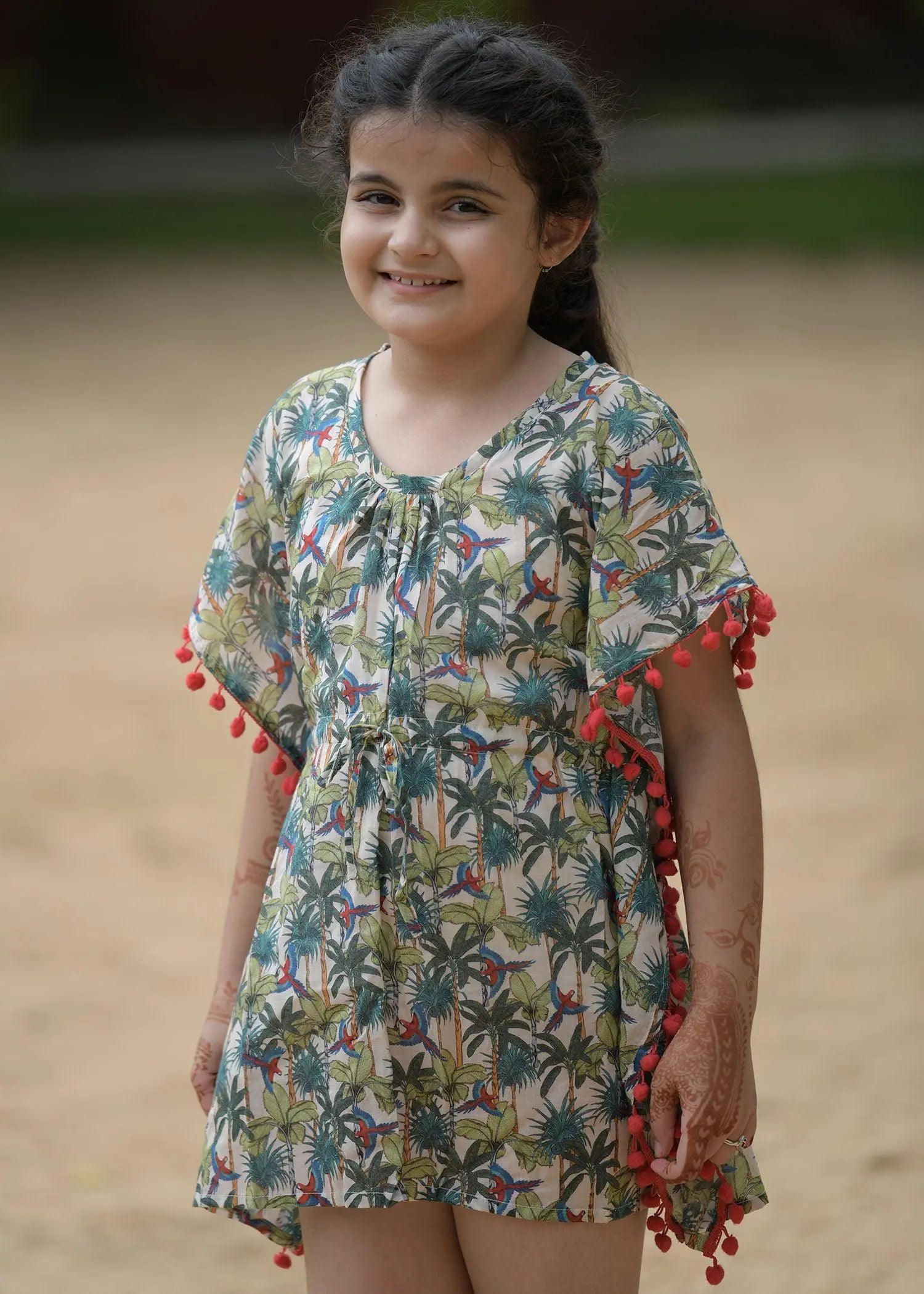Havana Cream Cotton Kaftan Girl (2-14 Years)