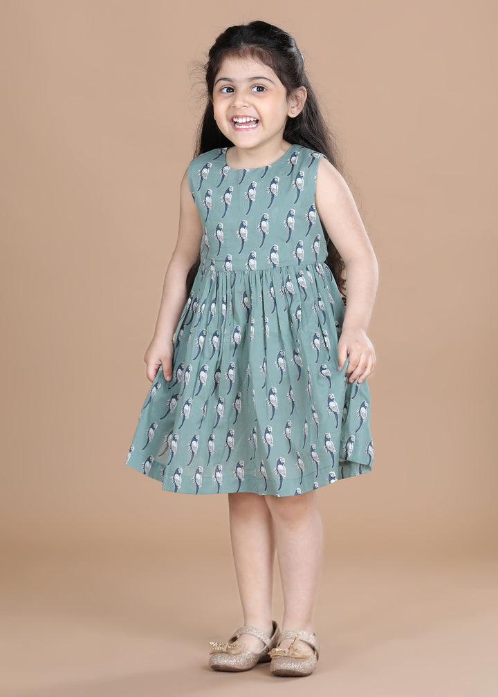 Tota Green Tiya Dress Girl (6 Months- 9 Years)