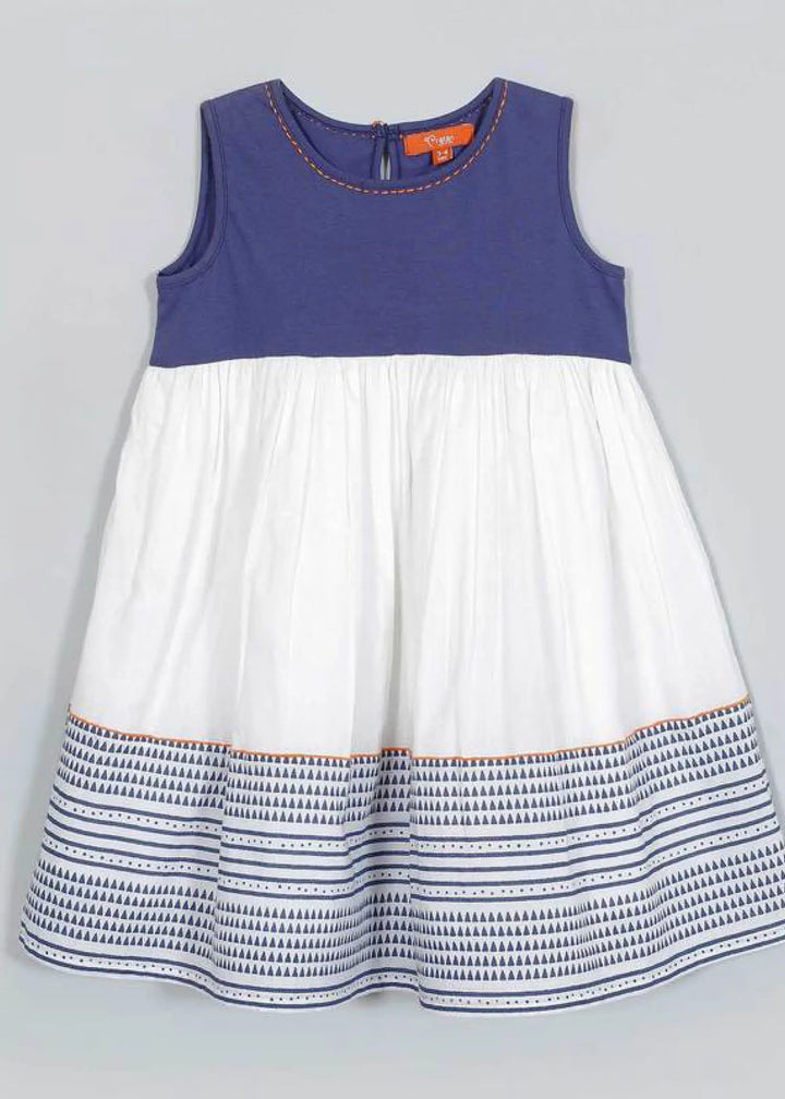 Hazel Blue Cotton Dress Girl (2-9 Years)