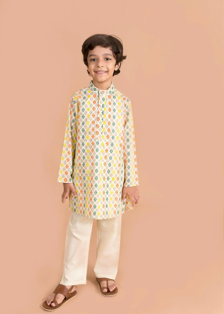 Replica Yellow Cotton Kurta Boy (6 Month to 12 Years)