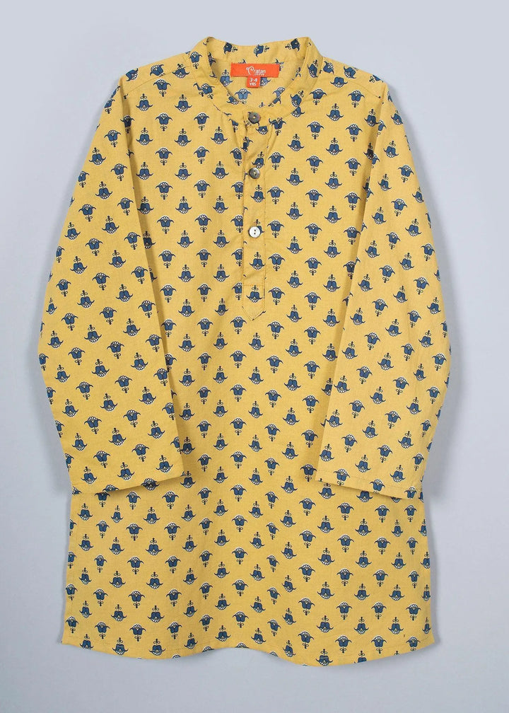 Tara Mustard Cotton Kurta Boy (6 Month to 12 Years)